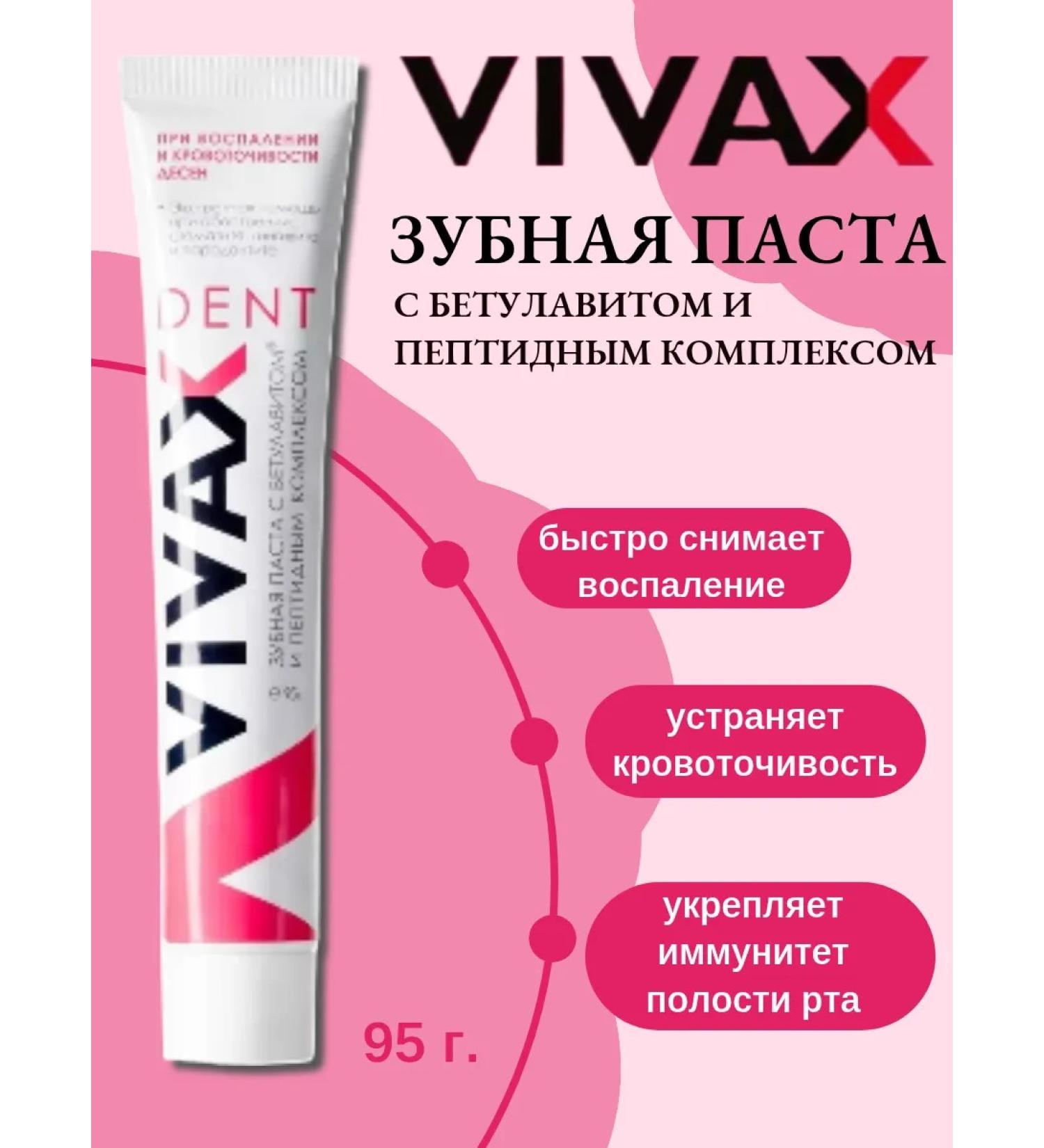 Vivax Toothpaste with a peptide complex and betoral - Buy Online on GoSupps.com