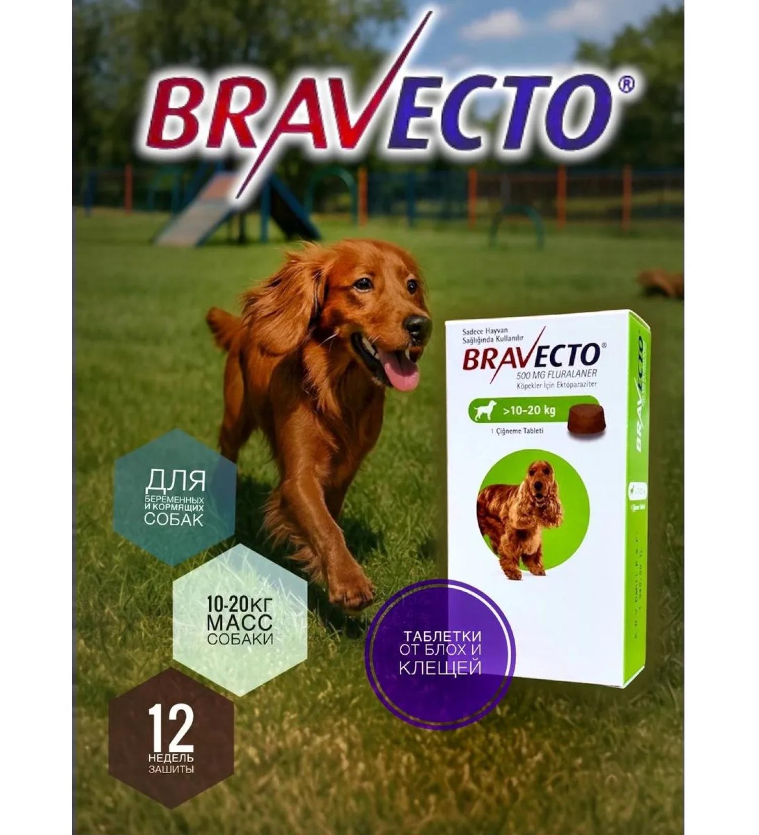 bravecto Dog tablets 10-20 kg period 08.2026 - Buy Online on GoSupps.com