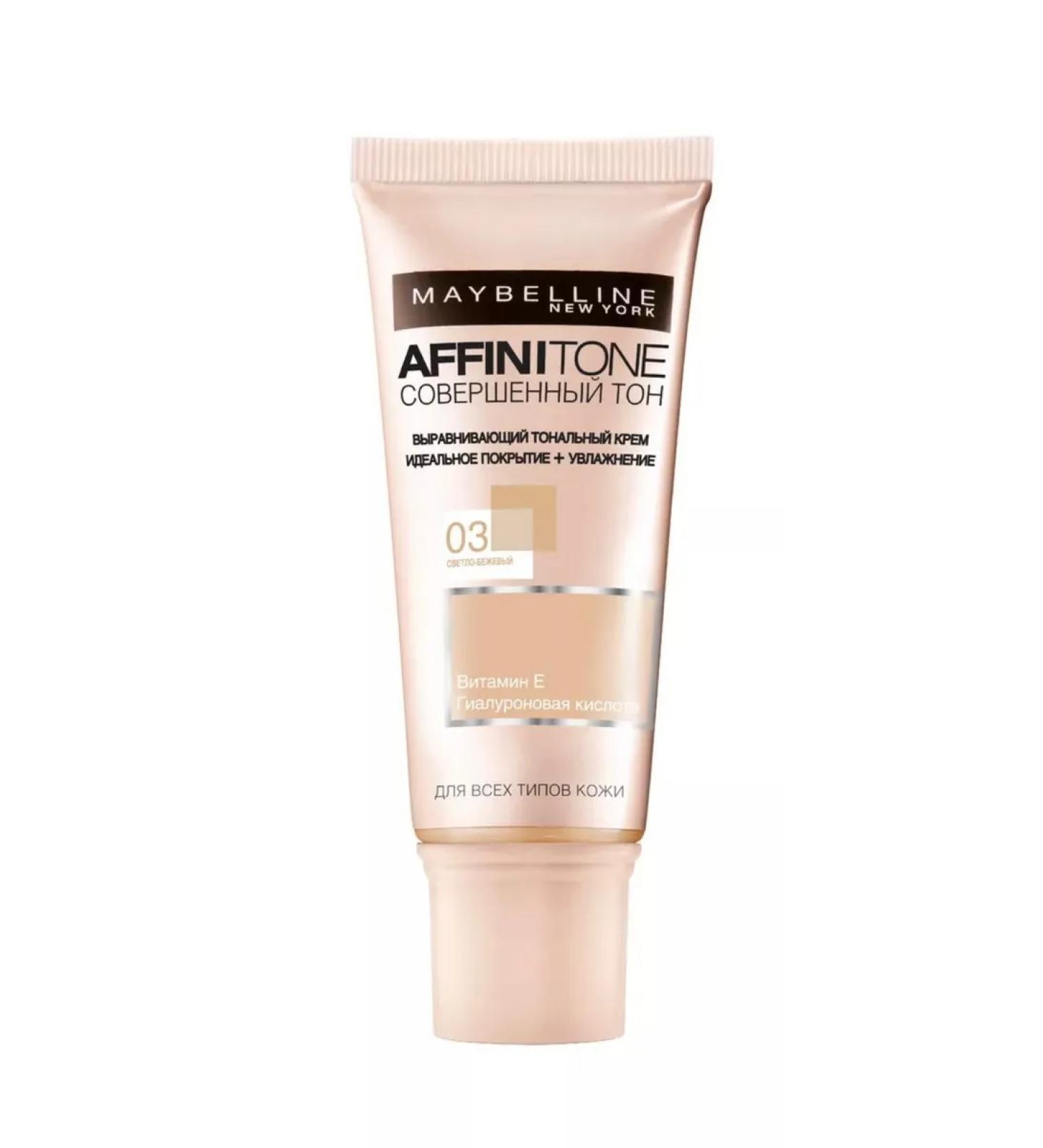 Maybelline New York Affinitone Facial Tonal Facial Cream 03 light-beige - Buy Online on GoSupps.com