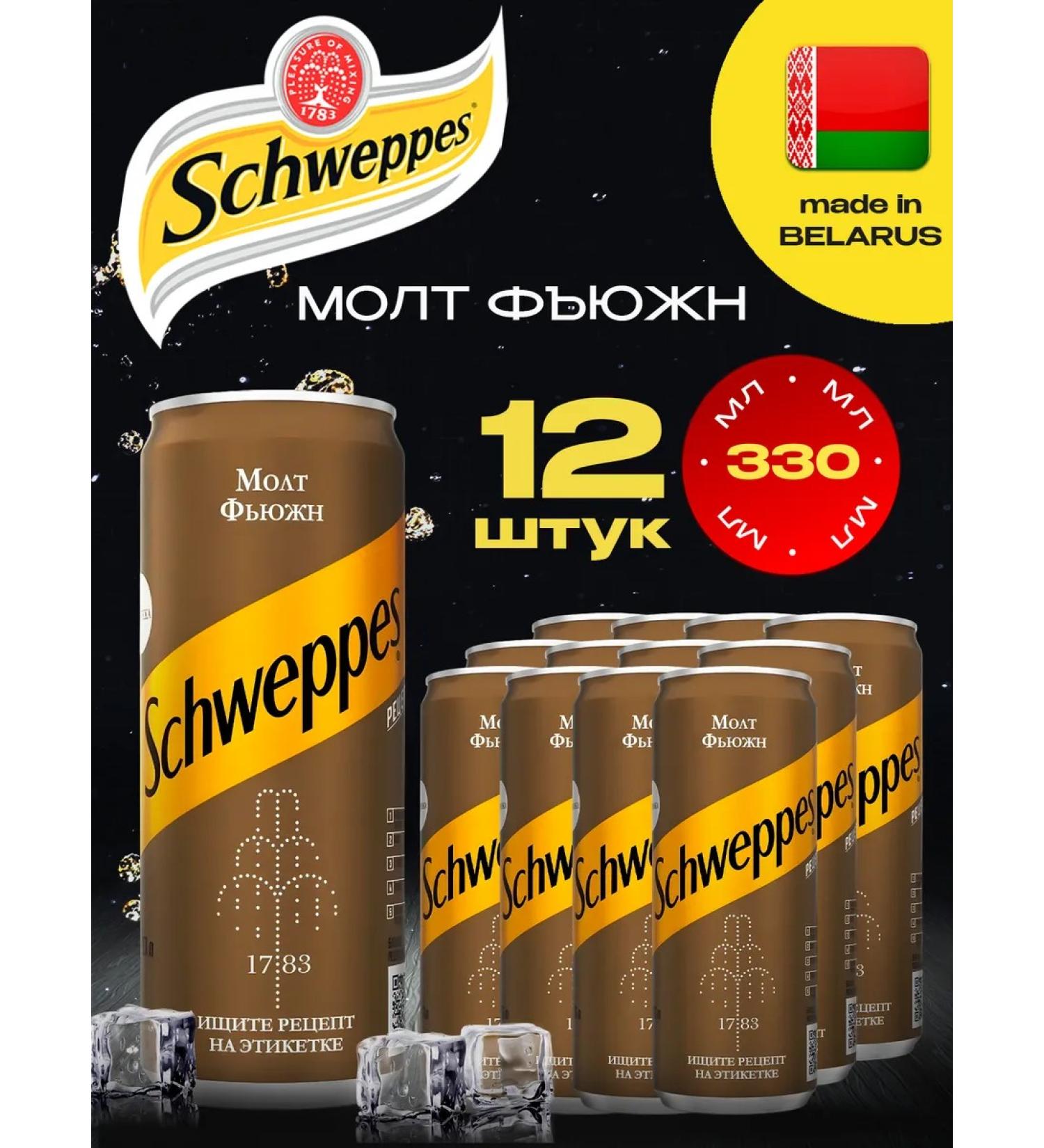 Schweppes Drink Malt Fuzn 12 pcs. 0.33 l. Z b - Buy Online on GoSupps.com