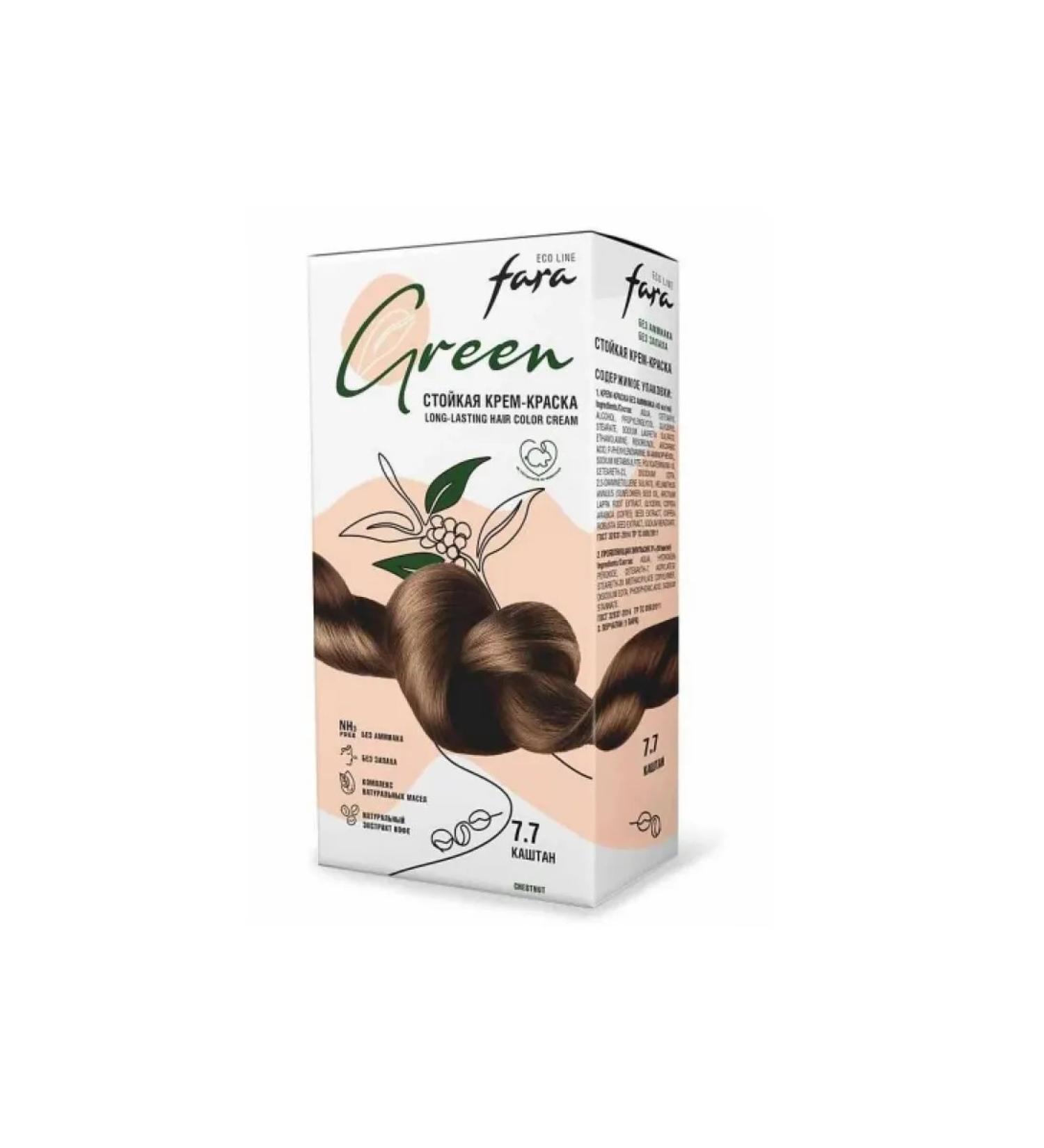 FARA Hair dye Eco Line Green tone 7.7 Chest