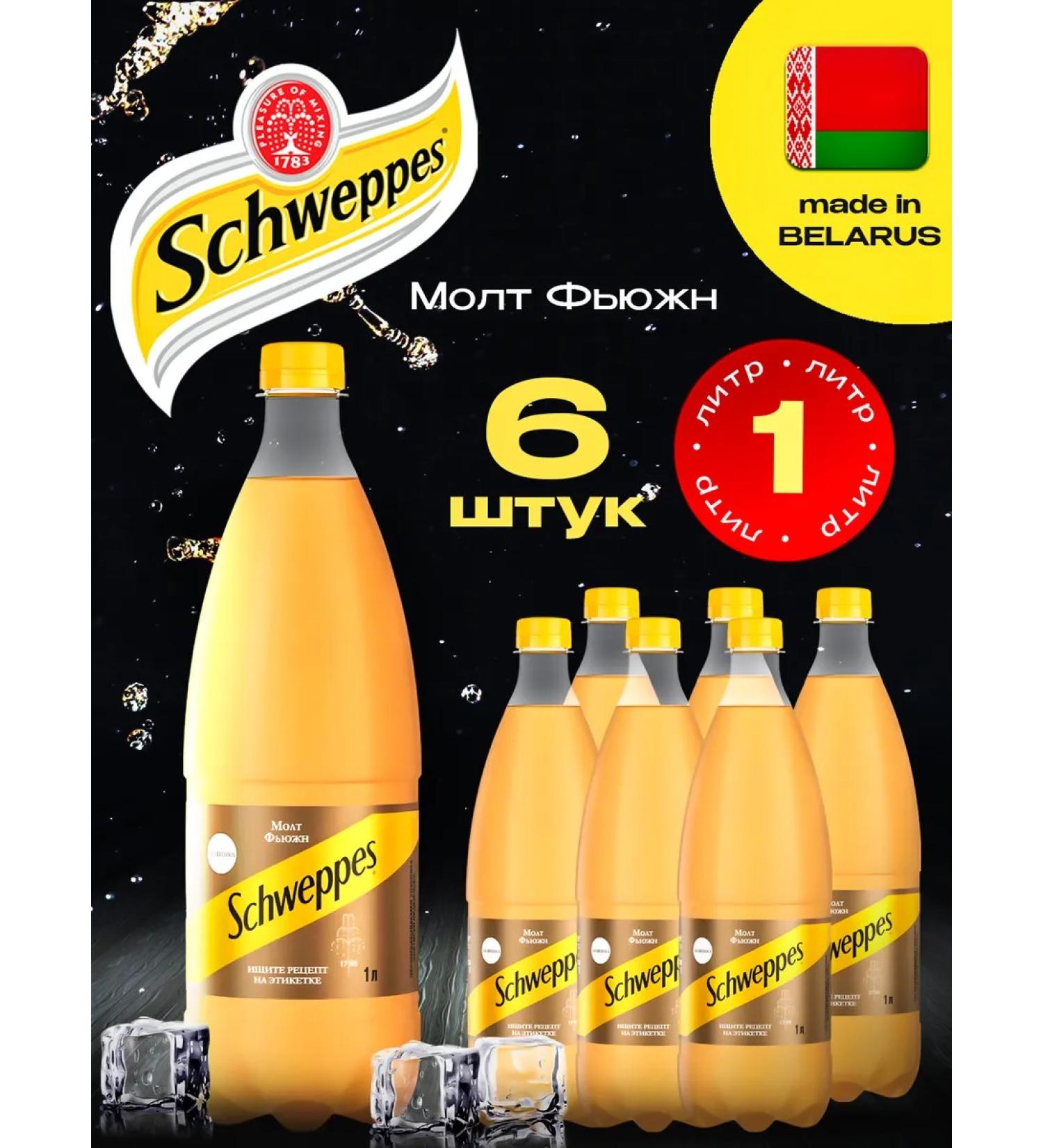 Schweppes Drink Malt Fuzn 6 pcs. 1 l - Buy Online on GoSupps.com