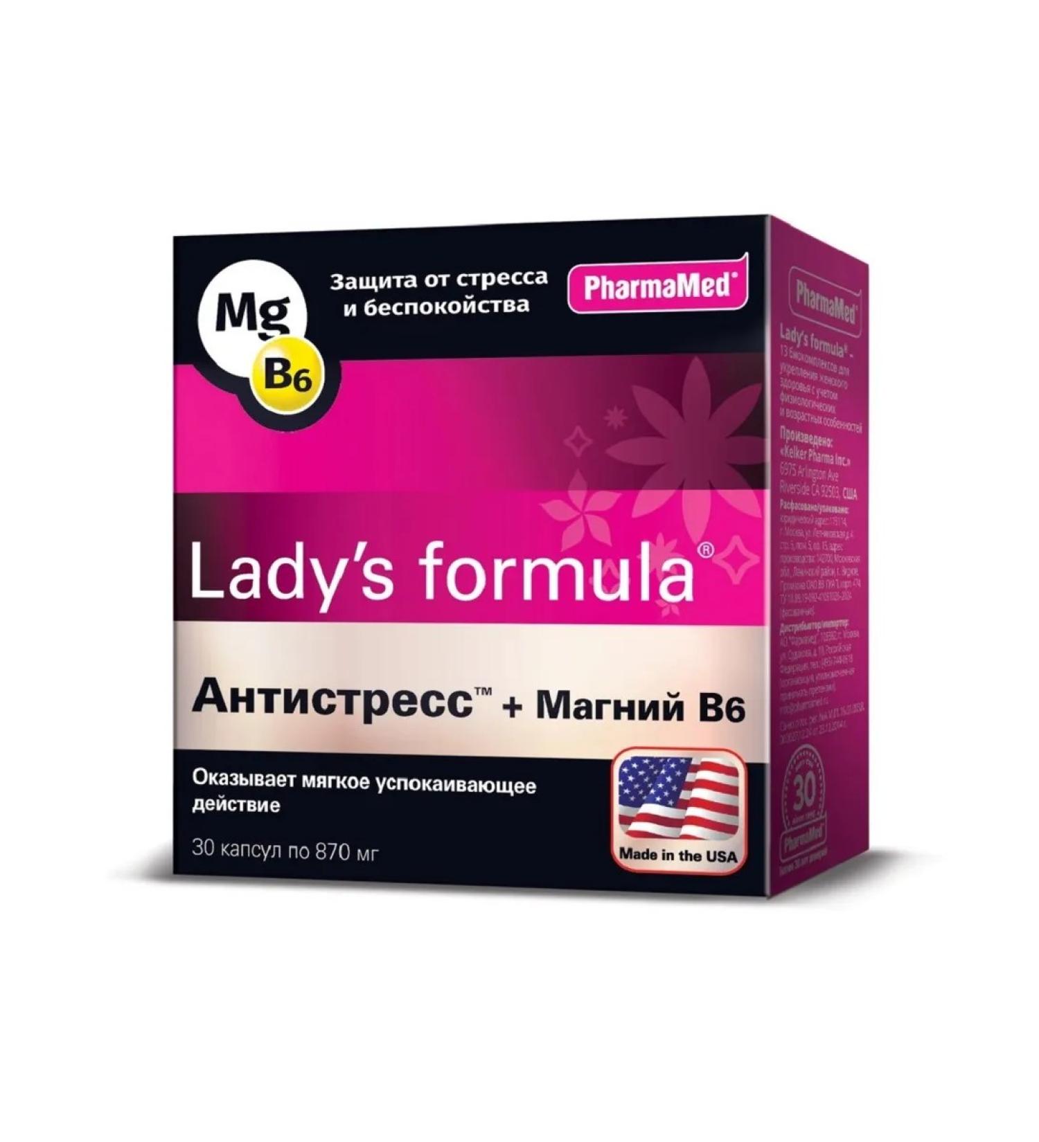 Ladies' Formula Lady-s Formula anti-stress + magnesium B6 30 capsules 1 package