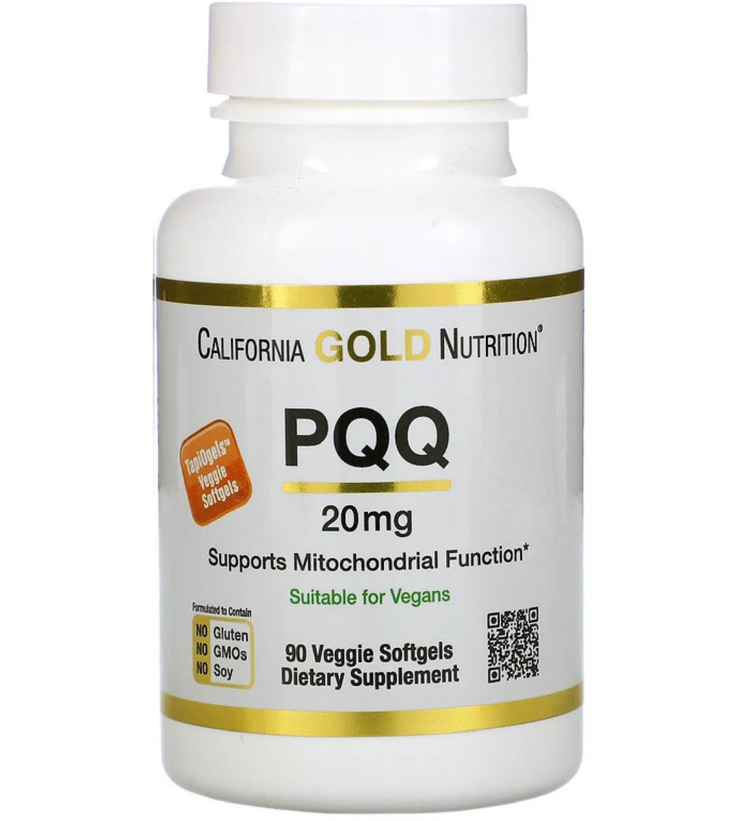 California Gold Nutrition PQQ pyrrolokhinolinhinone 20 mg 90 capsules - Buy Online on GoSupps.com