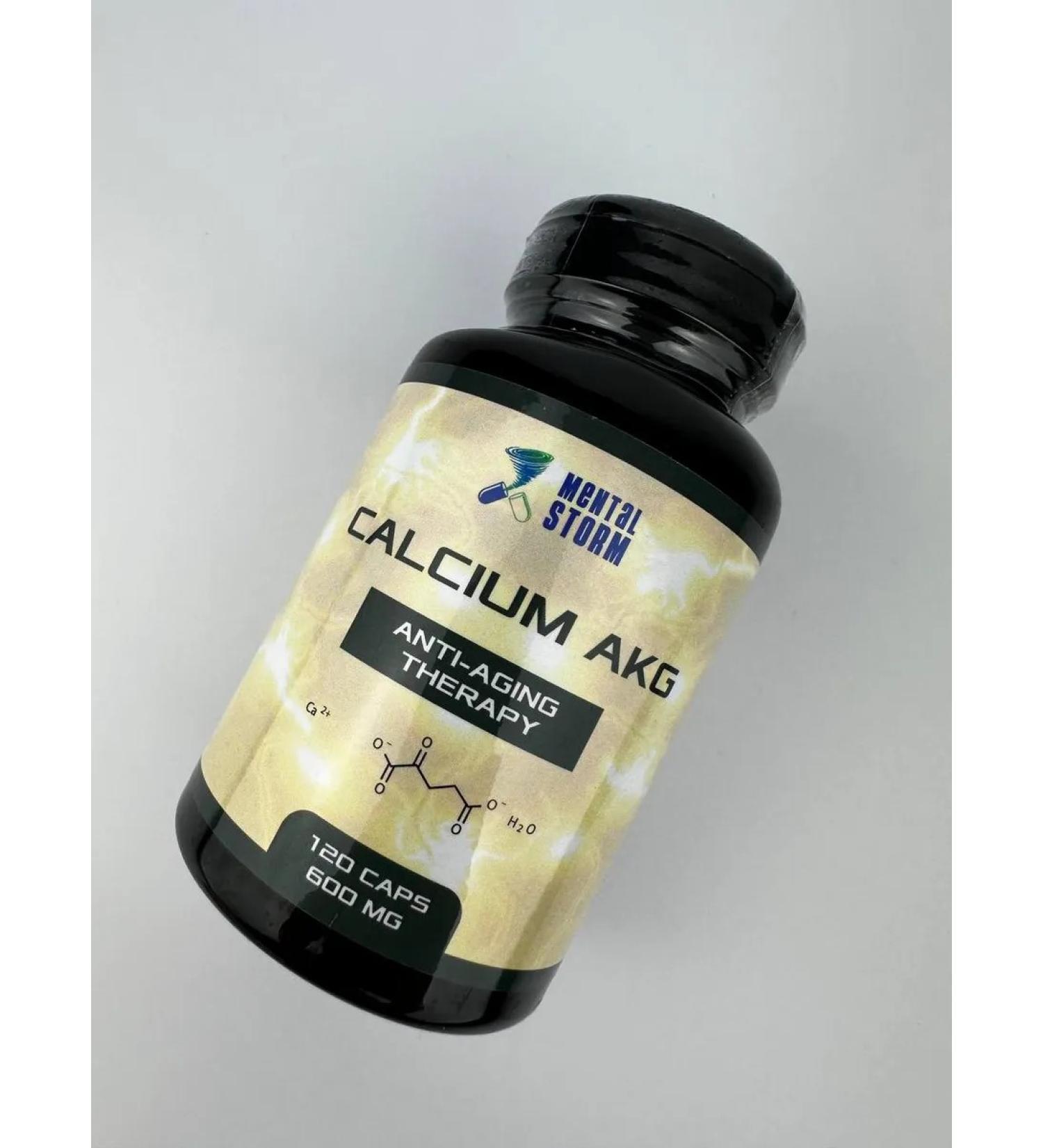 Mental Storm Calcium akg Calcium Alpha-Ketoglutarate 600 mg 120 capsules - Buy Online on GoSupps.com
