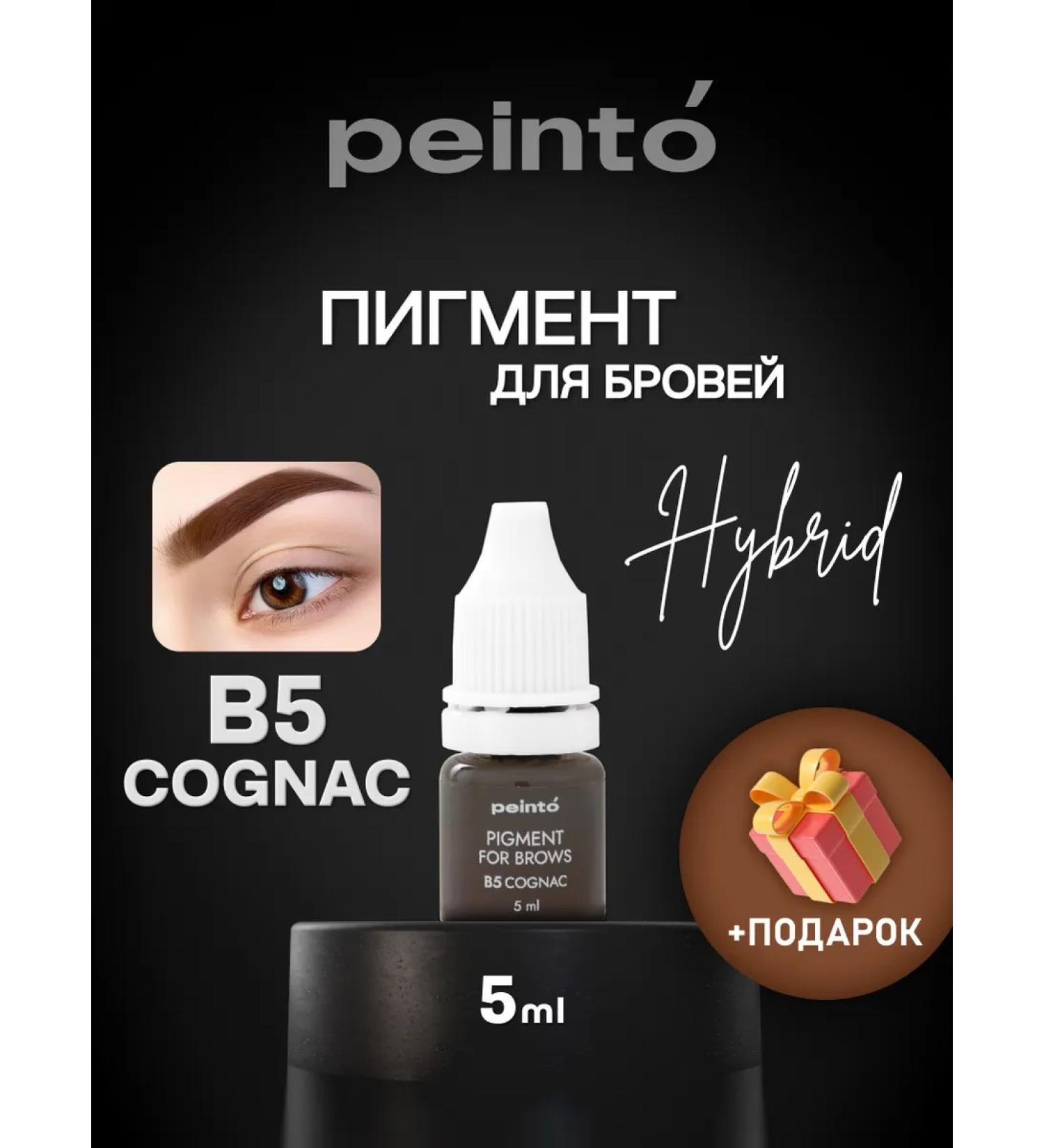 Hybrid pigment for permanent eyebrow makeup PEINTO B5 Cognac 5 ml - Buy Online on GoSupps.com