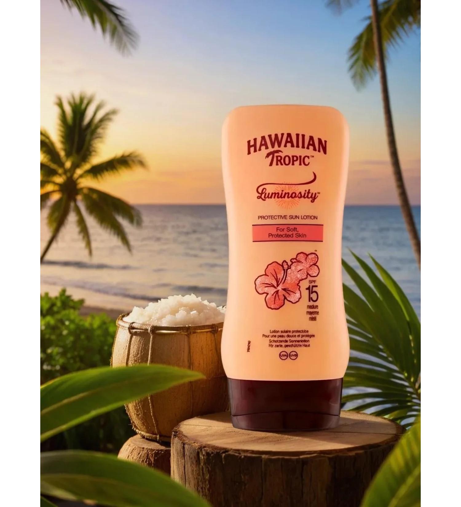 Hawaiian Tropic Cream Sunwallowiian Luminosity SPF 15 - Buy Online on GoSupps.com