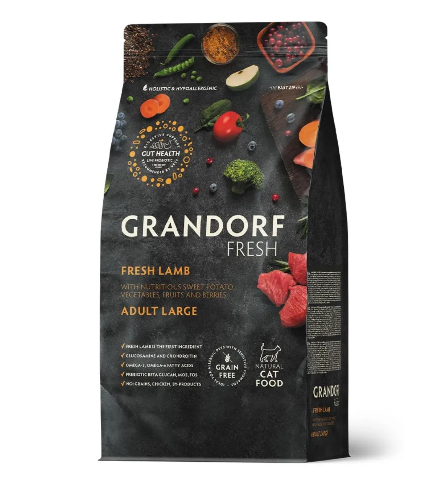 Grandorf fresh Feed for cats of large breeds lambs with a battal of 2 kg - Buy Online on GoSupps.com