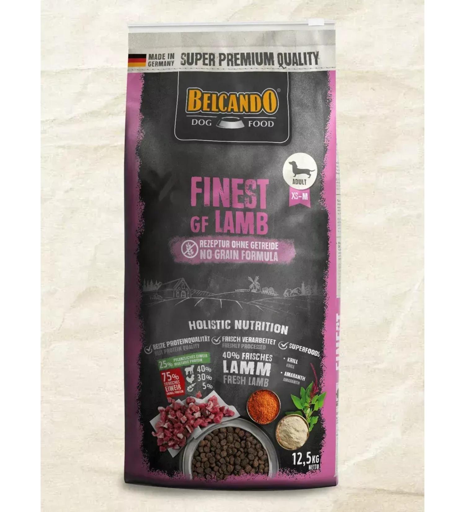 Belcando Dry food for dogs Finest GF with lamb 12.5 kg - Buy Online on GoSupps.com