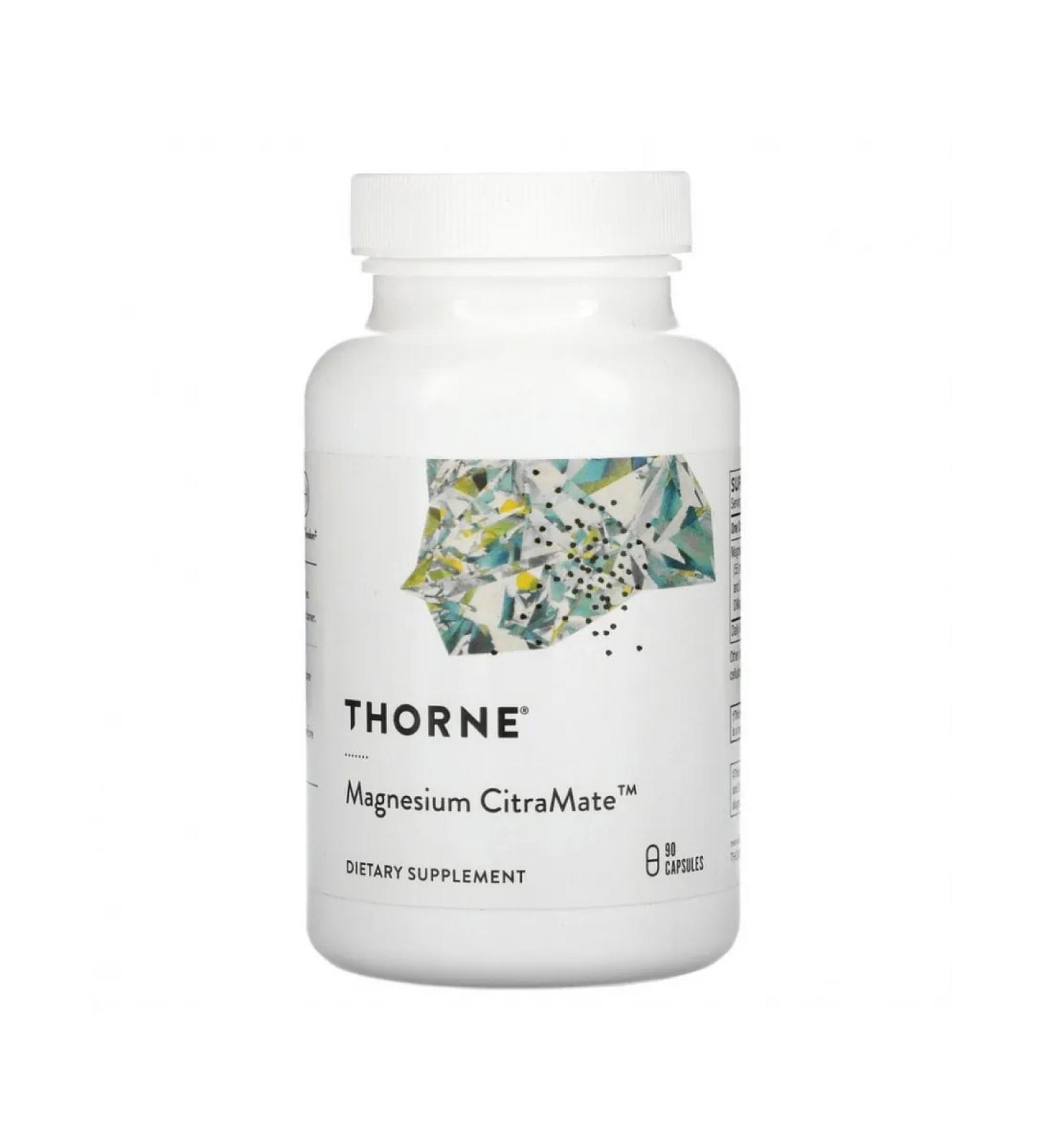 Thorne Research Magnesium citrate and Malat Magnesium Citramate 90 Capsules