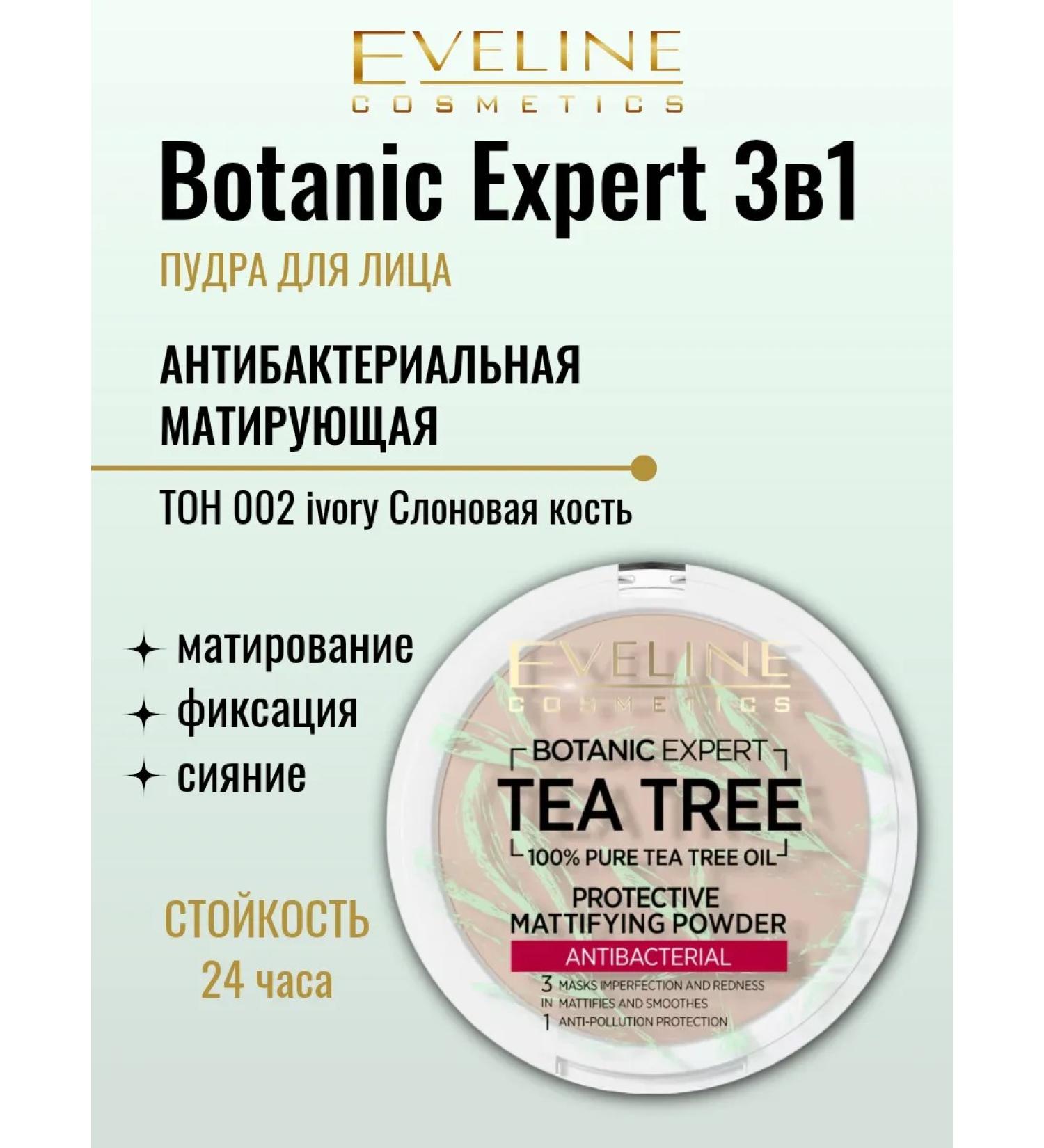 EVELINE Facial powder matting 3B1 Botanic Expert tone 002 - Buy Online on GoSupps.com