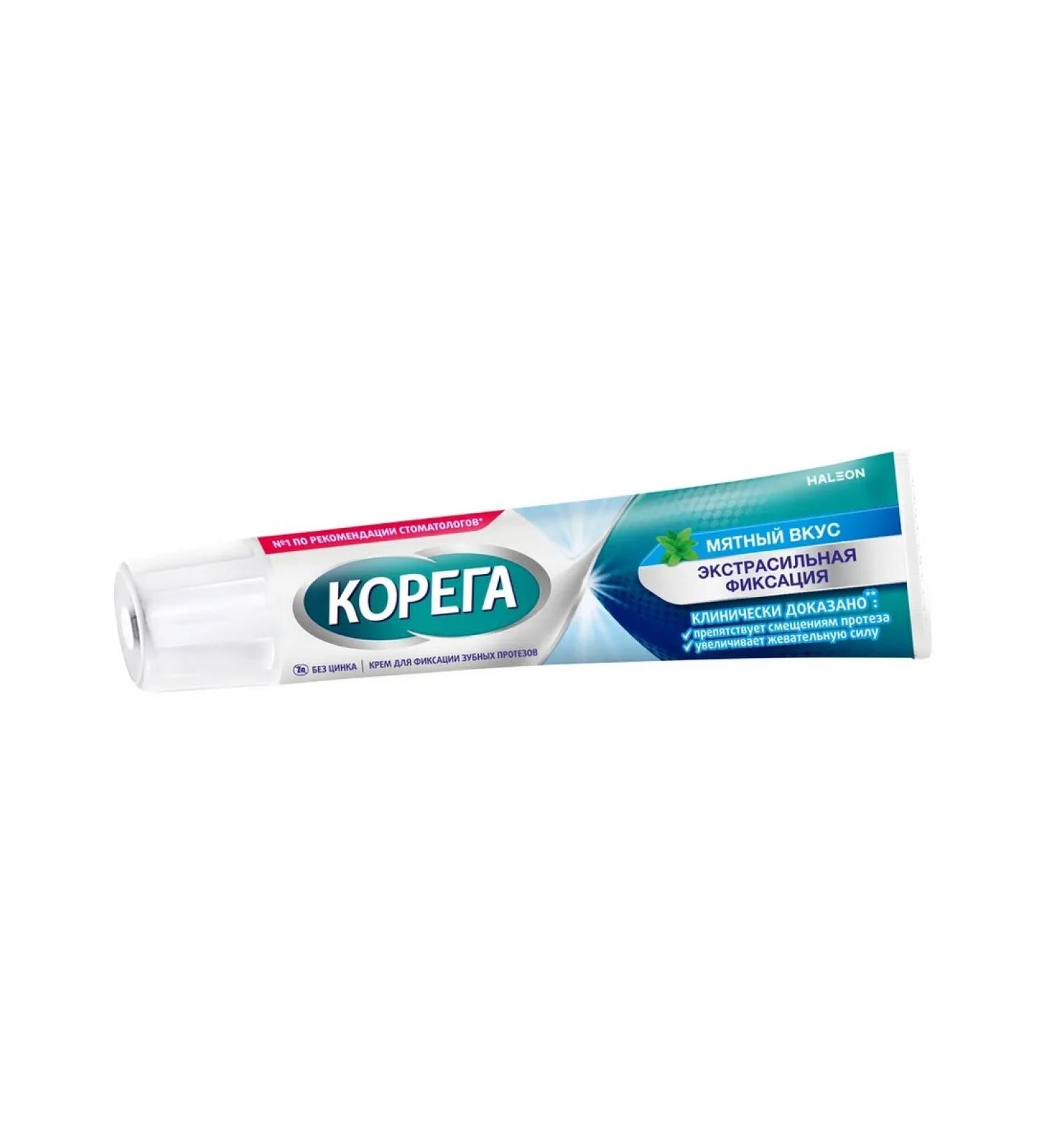 Korega Set of peppermint cream for fixing prostheses 70 grams from 2UP - Buy Online on GoSupps.com