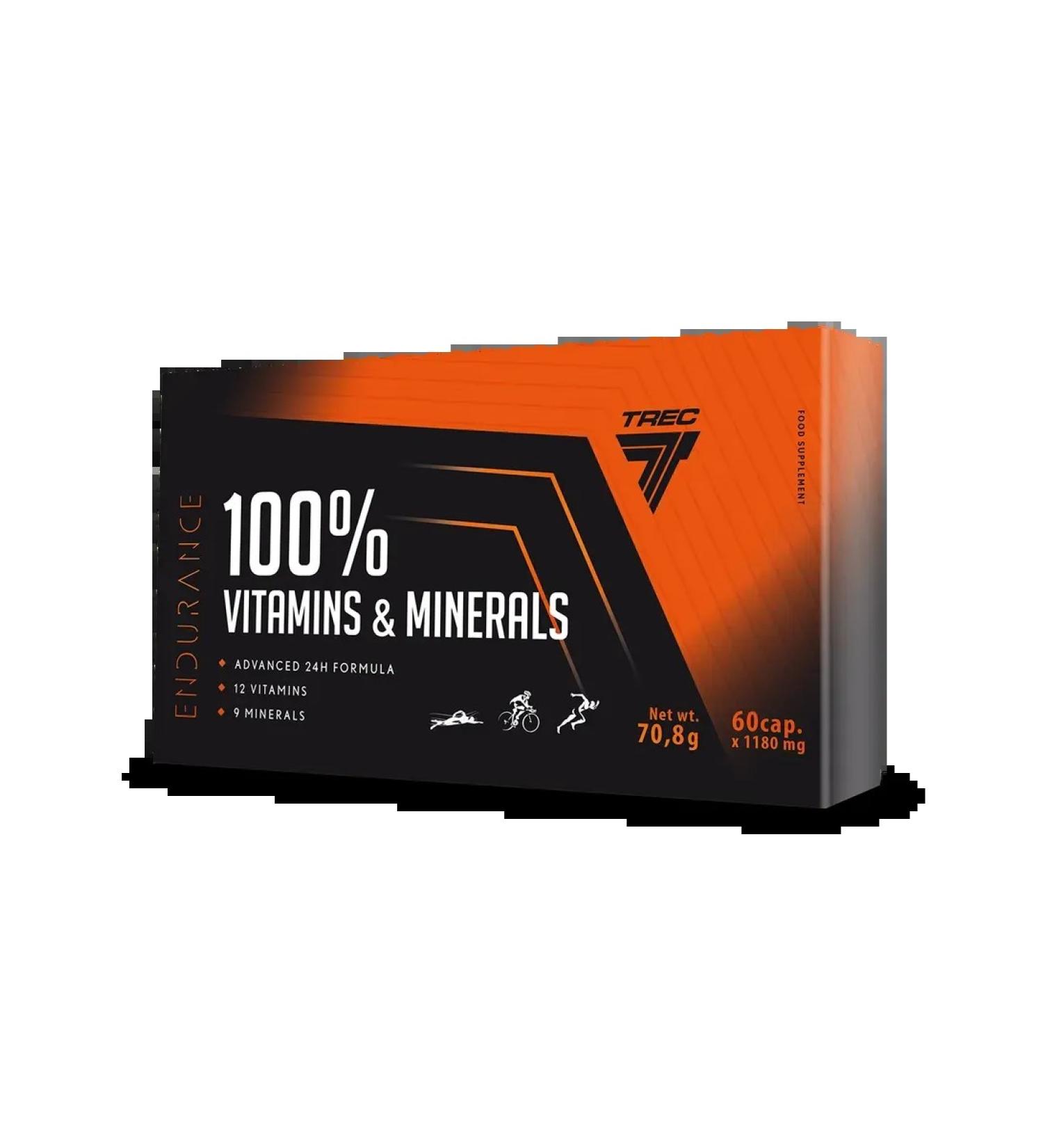 Sports TREC Vitamins 100% Vitamins & Minerals 60Caps - Buy Online on GoSupps.com