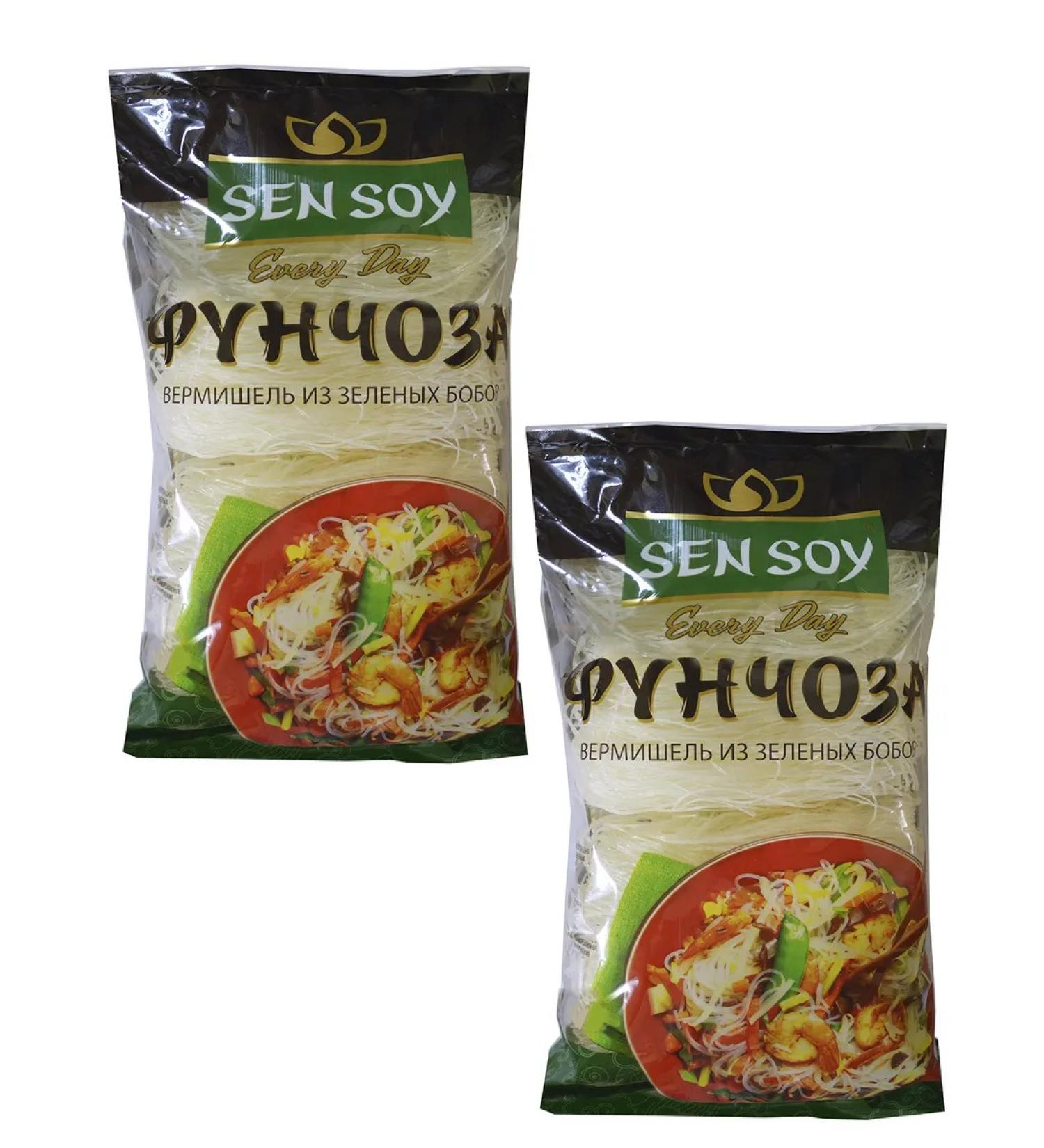 Sen Soy Funchoz Vermicell from green beans Saint Soy 2 pcs 150 grams - Buy Online on GoSupps.com