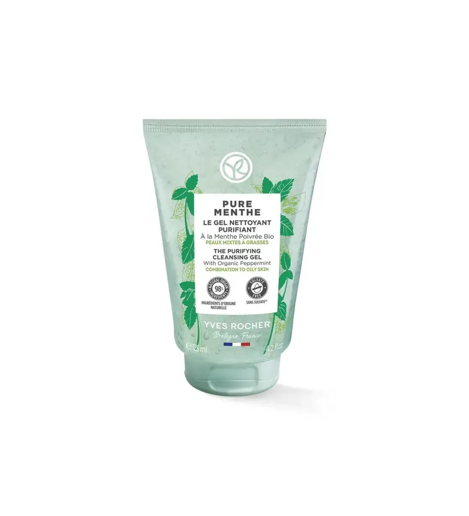 Yves Rocher Cleaning gel for washing with peppermint bio 125 ml