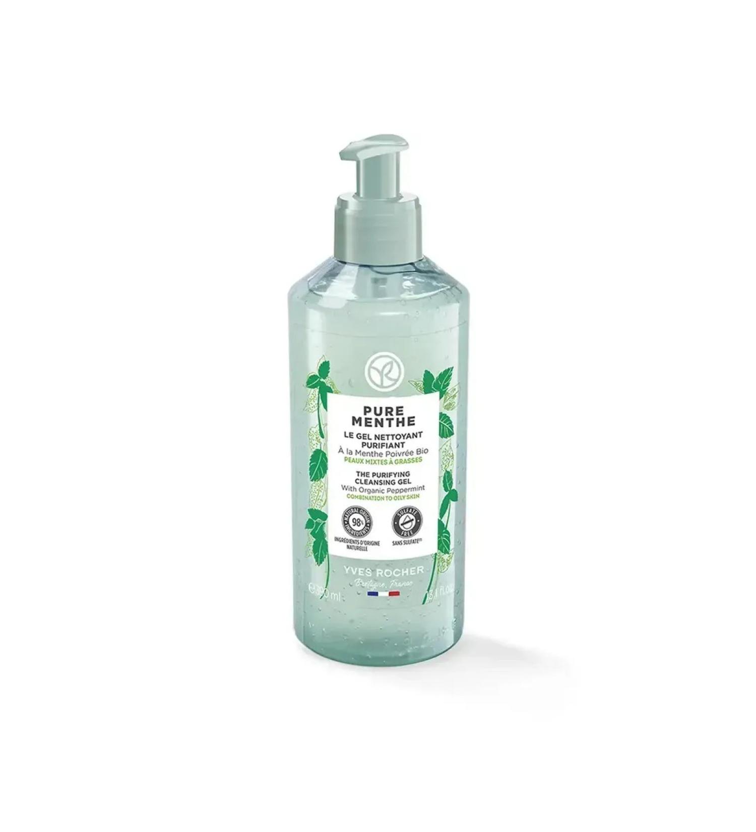 Yves Rocher Face washing gel Cleansing with peppermint bio 390 ml