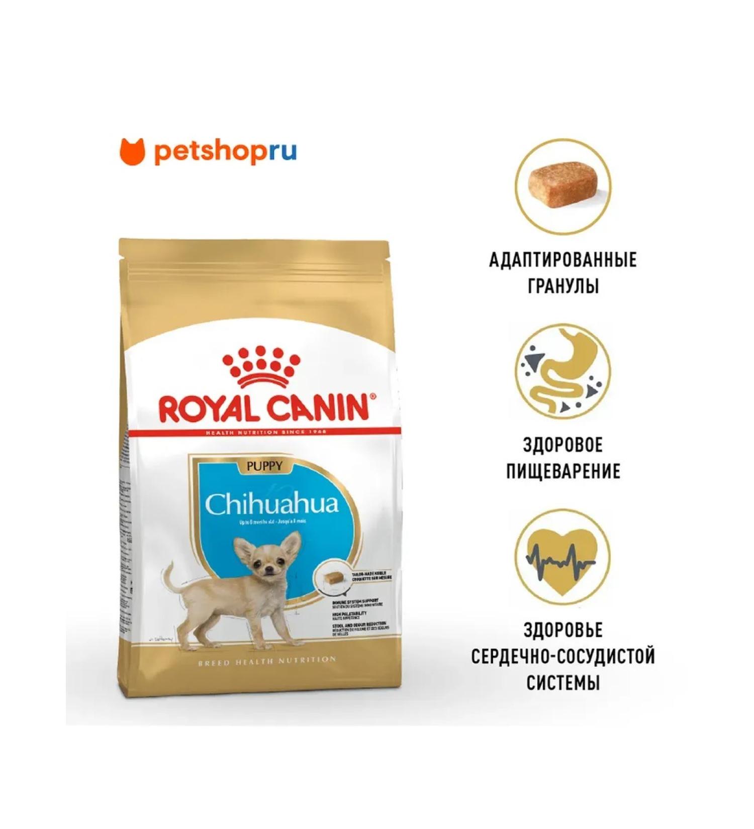 ROYAL CANIN Dry Feed Chihuahua Puppy for Chihuahua puppies up to 8 months 1.5 kg - Buy Online on GoSupps.com