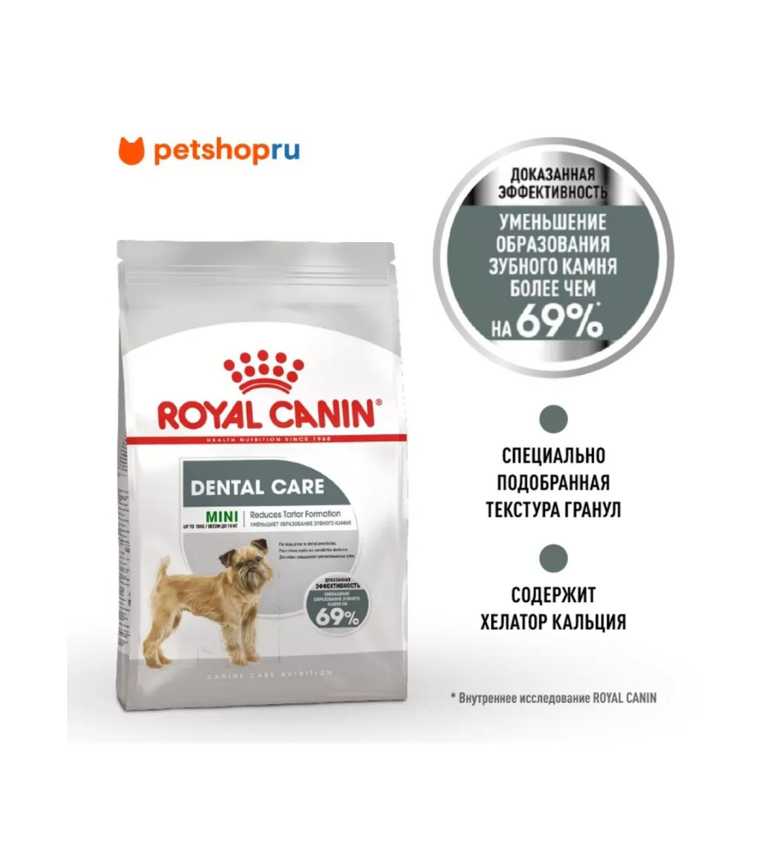 ROYAL CANIN Dry feed for small dogs mini dental car 1 kg - Buy Online on GoSupps.com