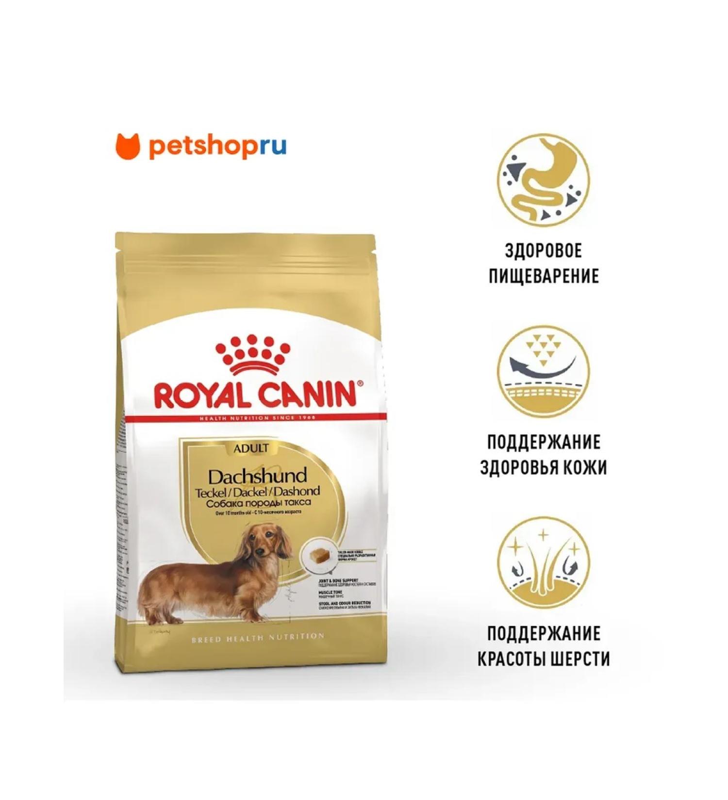 ROYAL CANIN Dachshund Adult Form for Dogs Dachshunds from 10 months 7.5kg - Buy Online on GoSupps.com