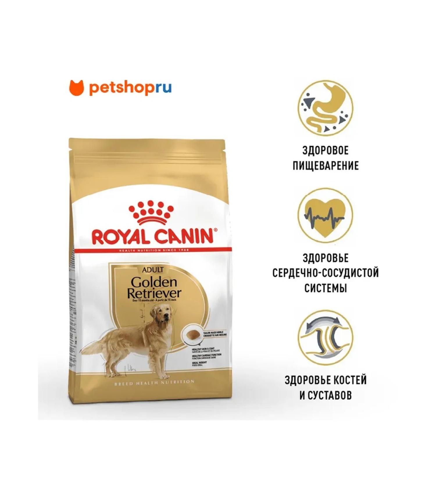 ROYAL CANIN Golden Retriever for dog dogs Retriever from 15 months 12kg - Buy Online on GoSupps.com