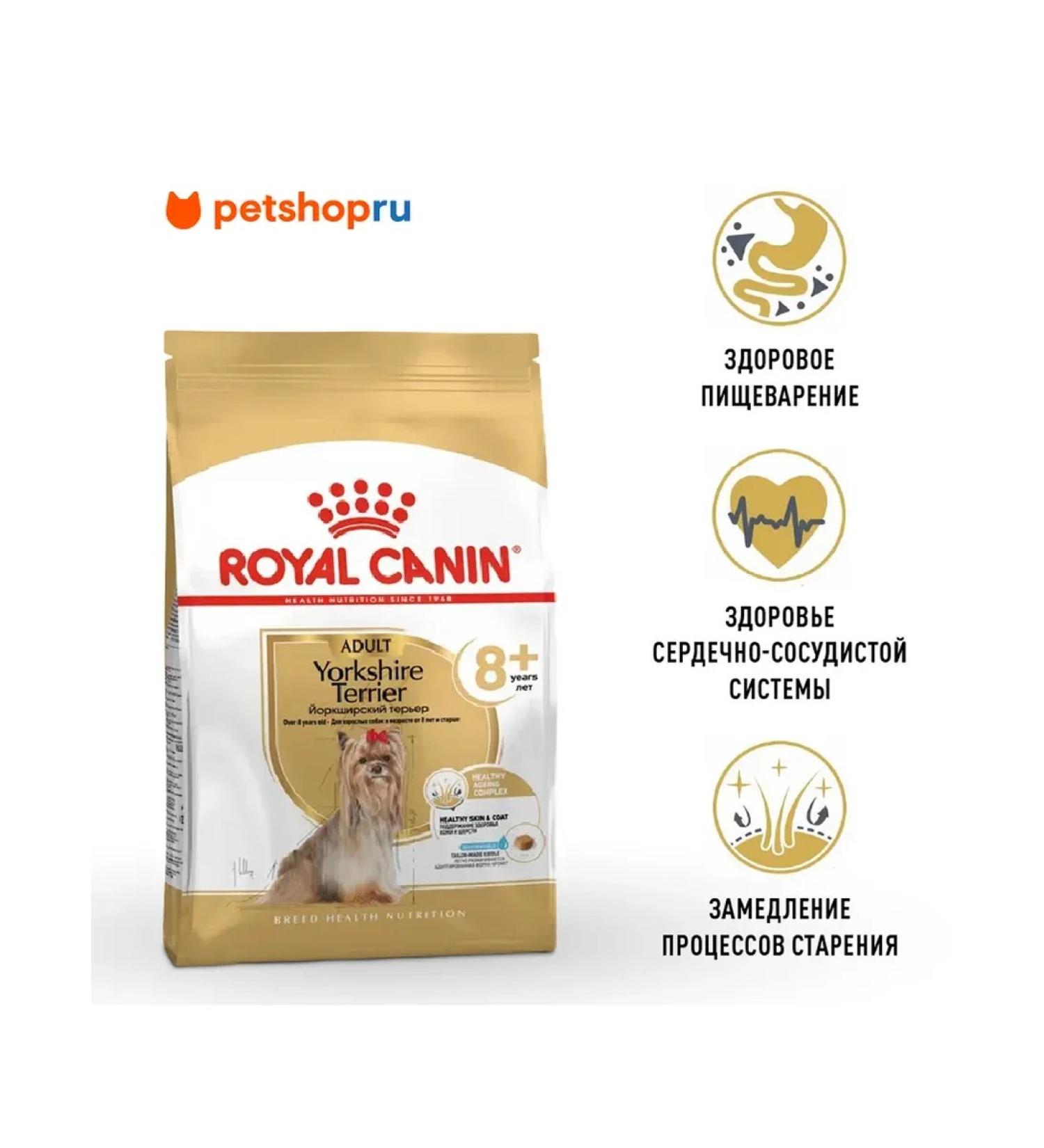 ROYAL CANIN Dry food for aging Yorks Yorkshire Terrier 8+ 1.5kg - Buy Online on GoSupps.com
