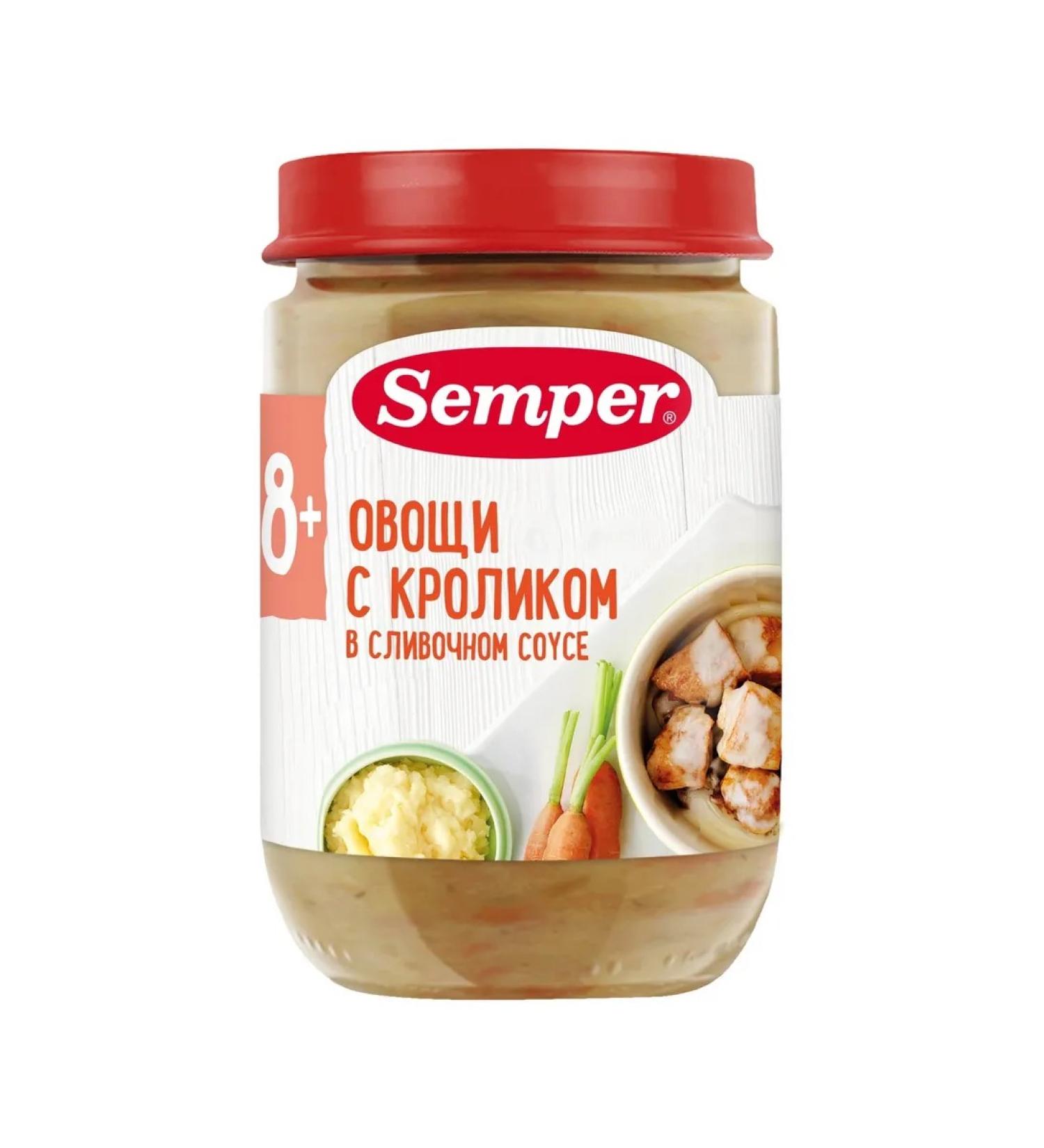 Semper Puree meat and vegetable vegetables with a rabbit in a creamy sauce - Buy Online on GoSupps.com