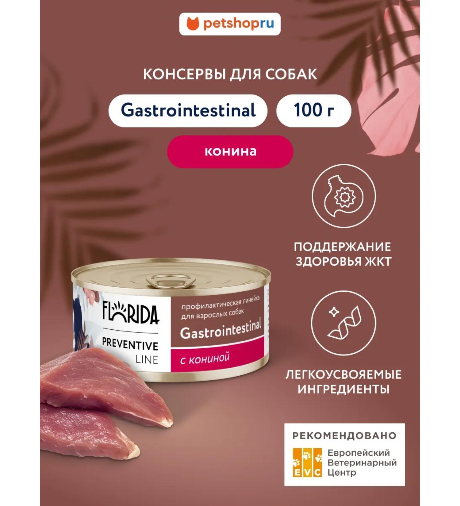 Florida Gastrointestinal canned food for dogs with a hump 100g - Buy Online on GoSupps.com