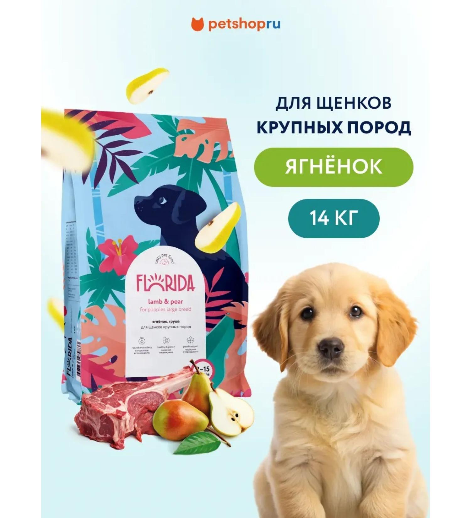 Florida Feed for large breeds with lamb and pear 12+2 kg - Buy Online on GoSupps.com