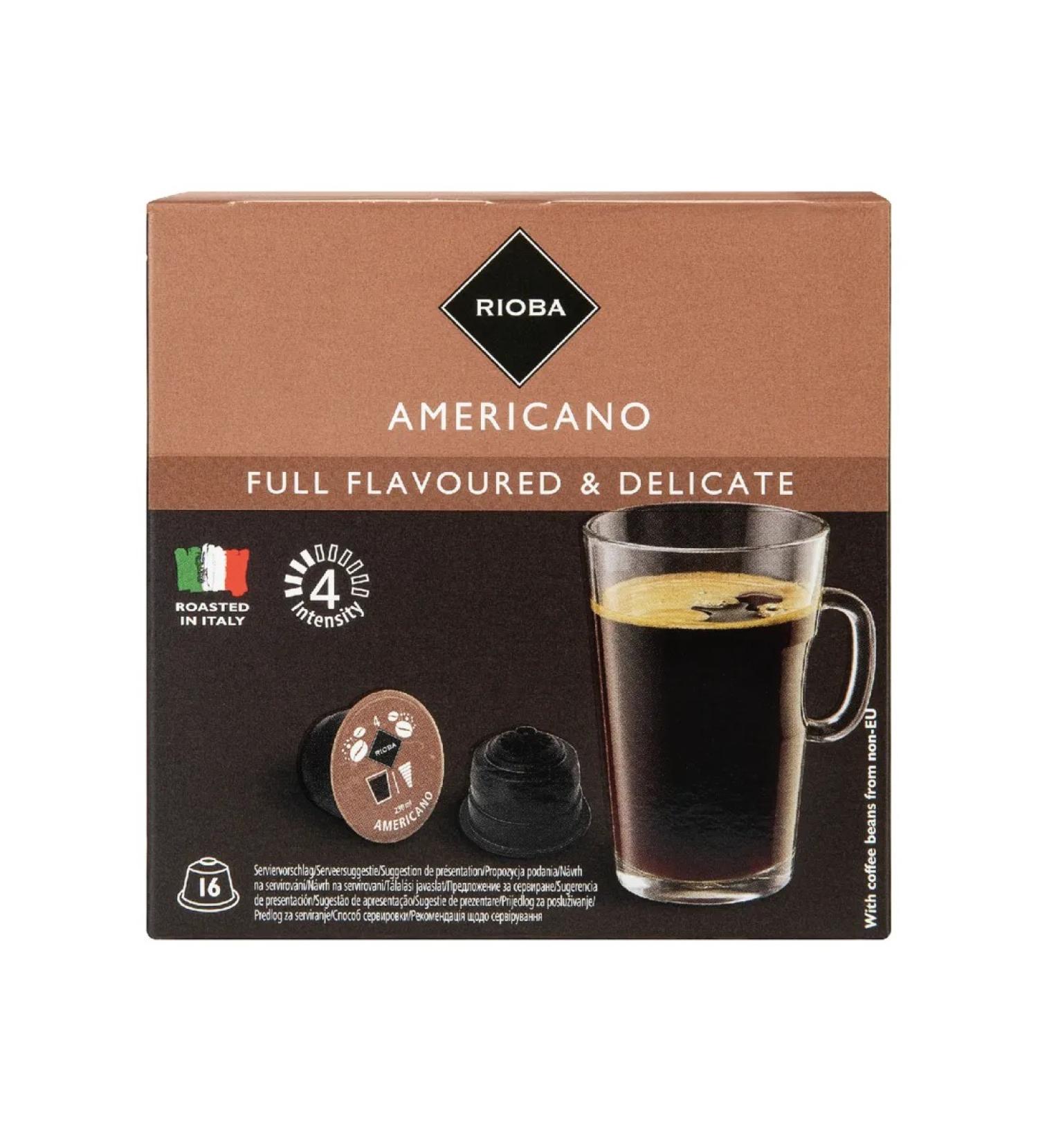 RIOBA Coffee in Dolce Gusto Americano 16pcs 112g - Buy Online on GoSupps.com