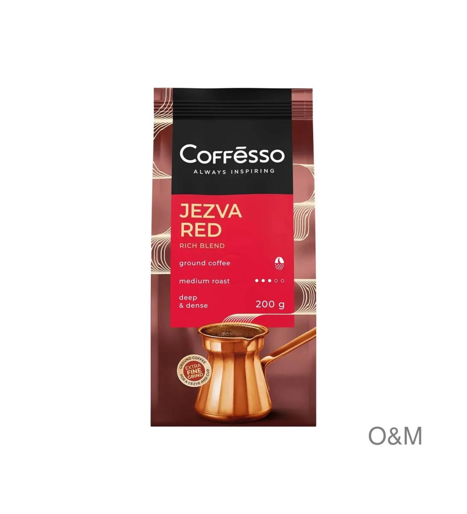 Ground Coffee Coffesso Jezva Red 200g 2pcs