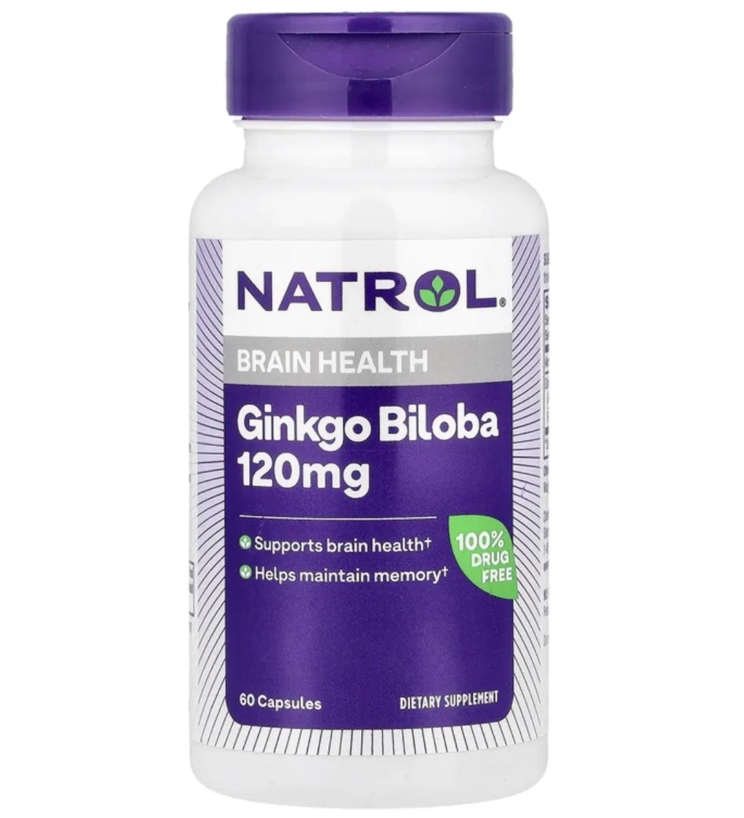 Natrol Gingko Biloba ginkgo biloba 120 mg 60 capsules