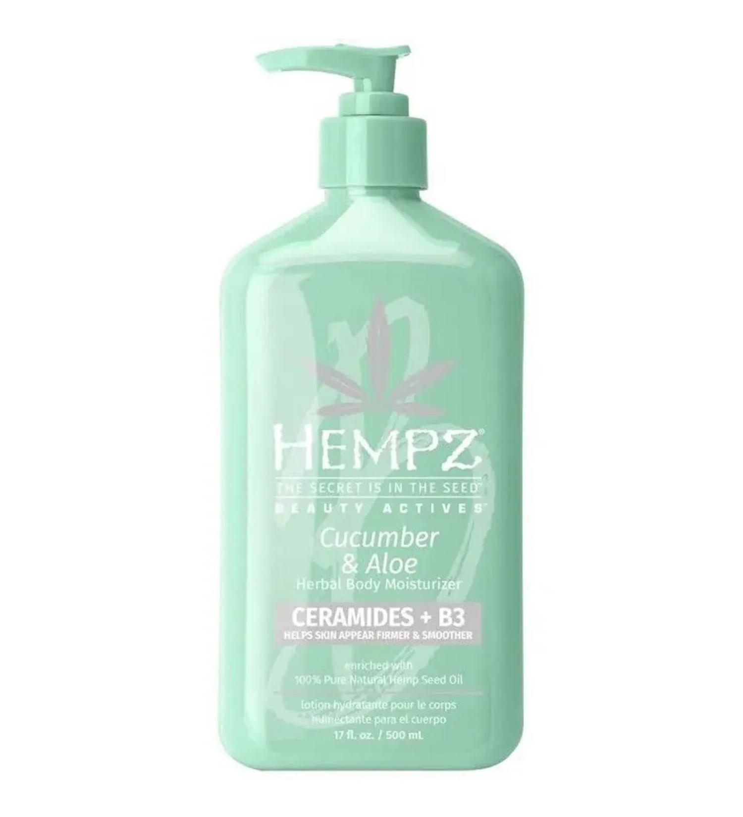 HEMPZ Milk for the body with cramids and B3 cucumber and scarlet 500 ml - Buy Online on GoSupps.com