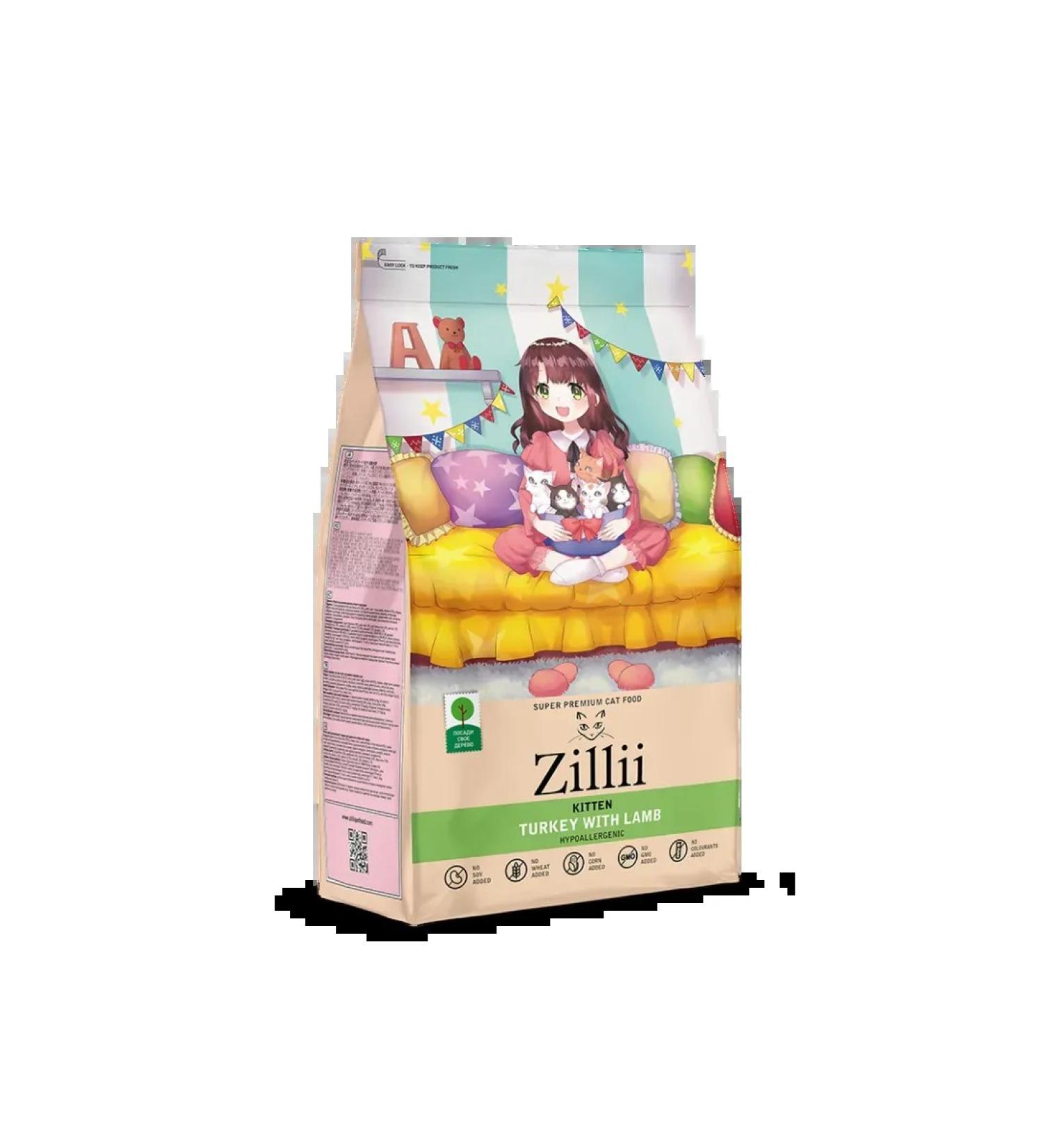 Zillii Dry food for kittens with turkey and lamb 2 kg