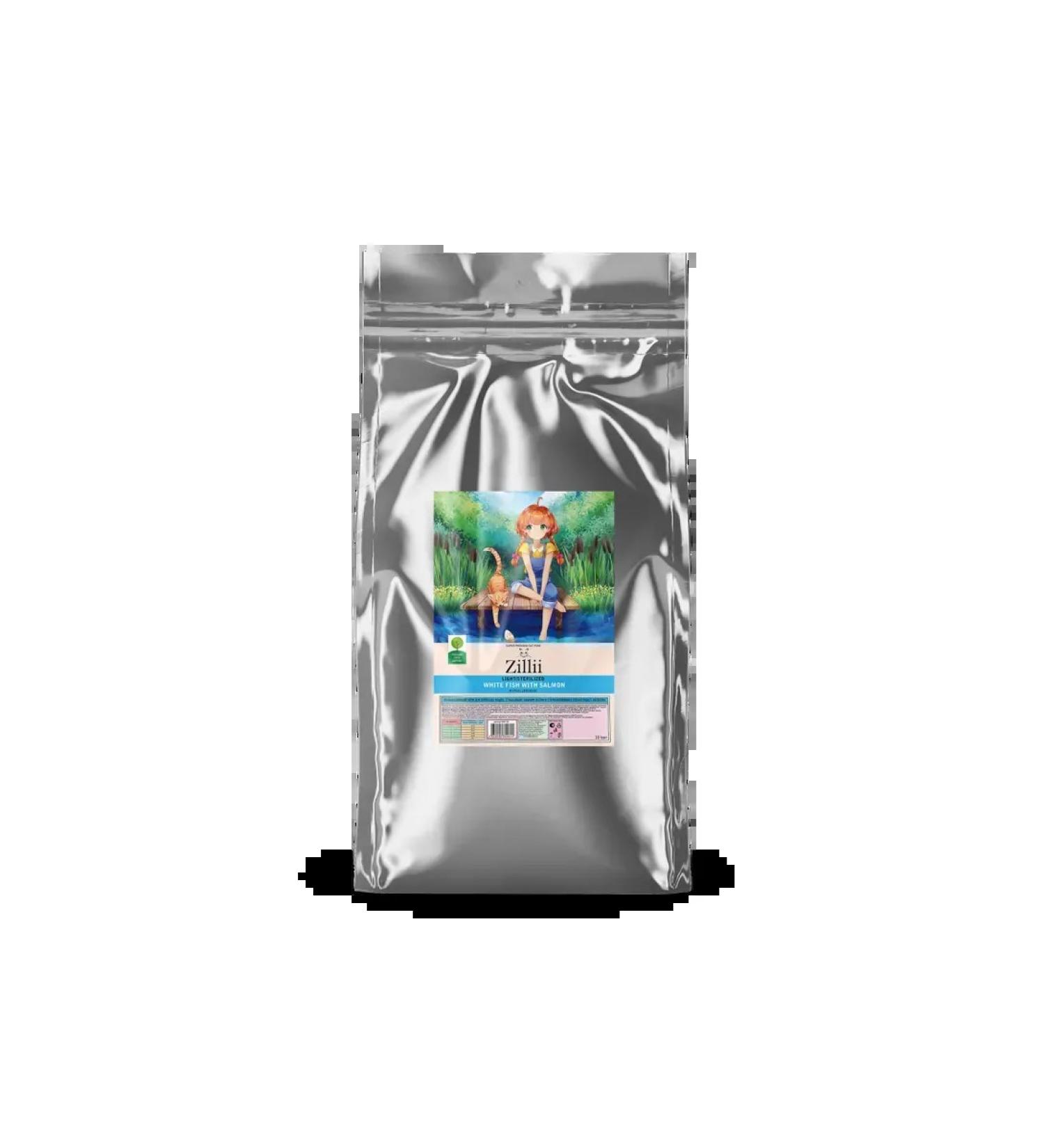 Zillii Feed for sterilized cats with excess weight with fish 10 kg