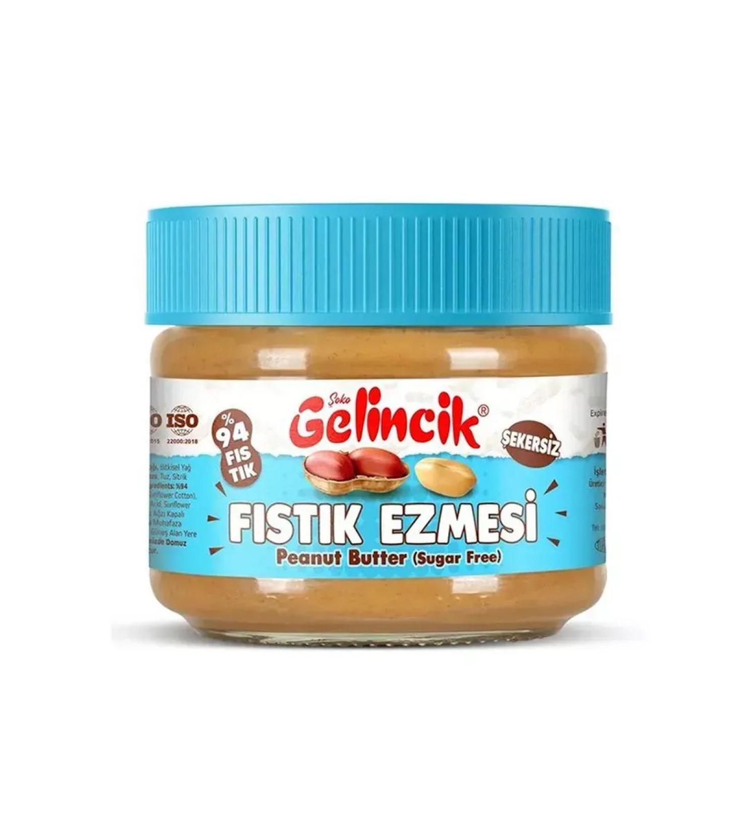 Gelincik Fistik ezmesi arachis paste without sugar 300 grams - Buy Online on GoSupps.com