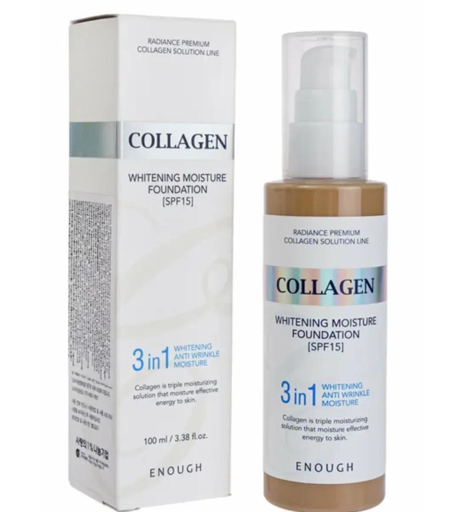 ENOUGH Tonal Cream Collagen Whitening Moisture Foundation Ton - Buy Online on GoSupps.com