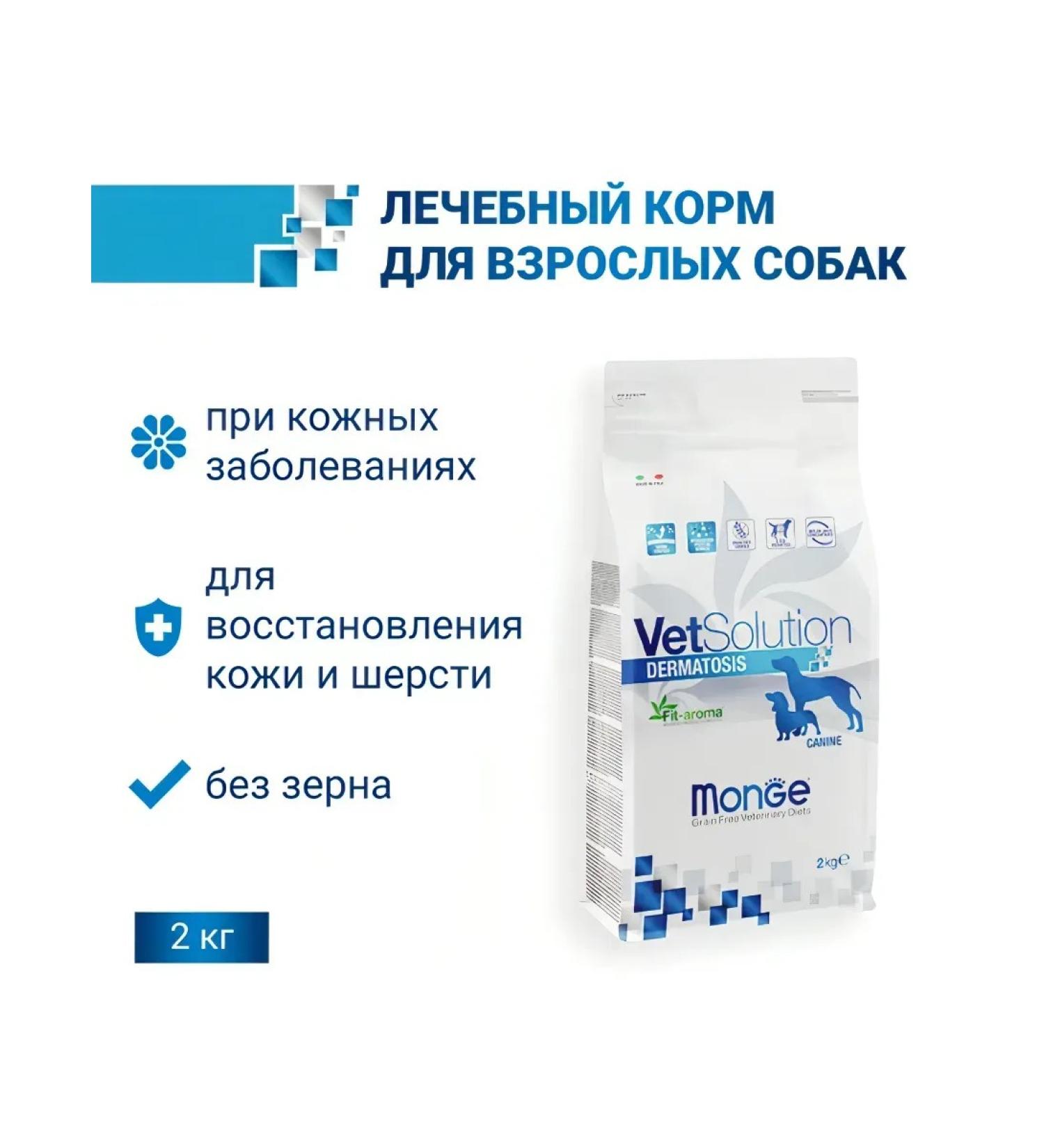 MONGE VetSolution for dogs for skin diseases with salmon 2 kg - Buy Online on GoSupps.com