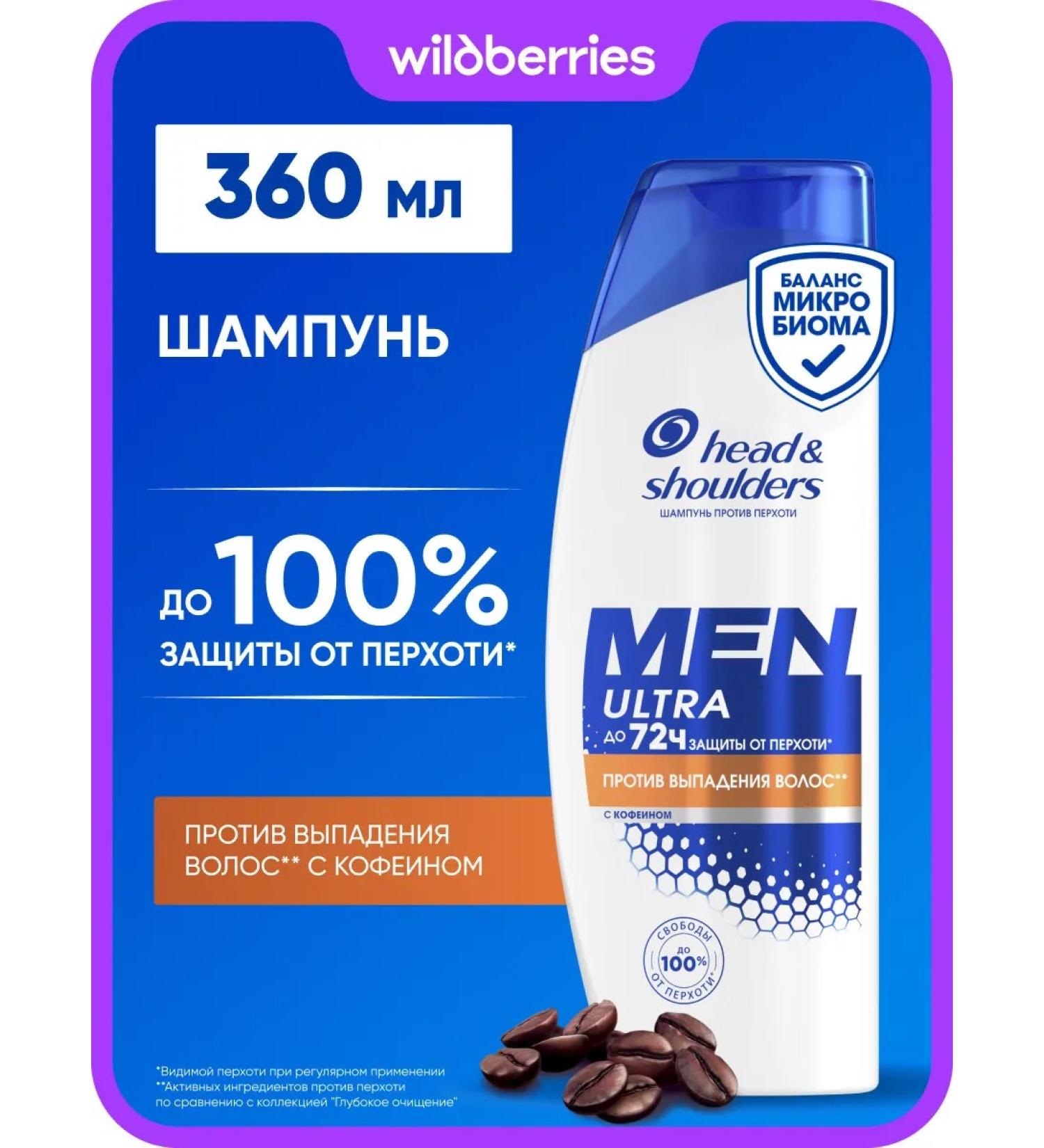 Head & Shoulders Shampoo from male dandruff against hair loss 360ml - Buy Online on GoSupps.com