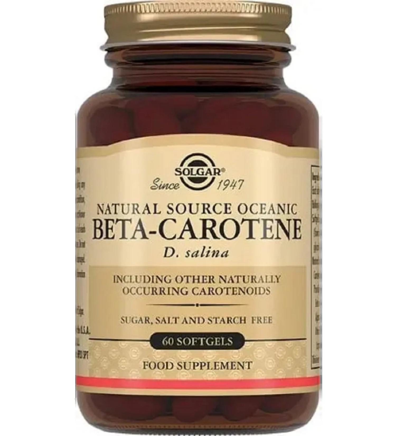 SOLGAR Beta-carotene of ocean algae d Salina 60 capsules