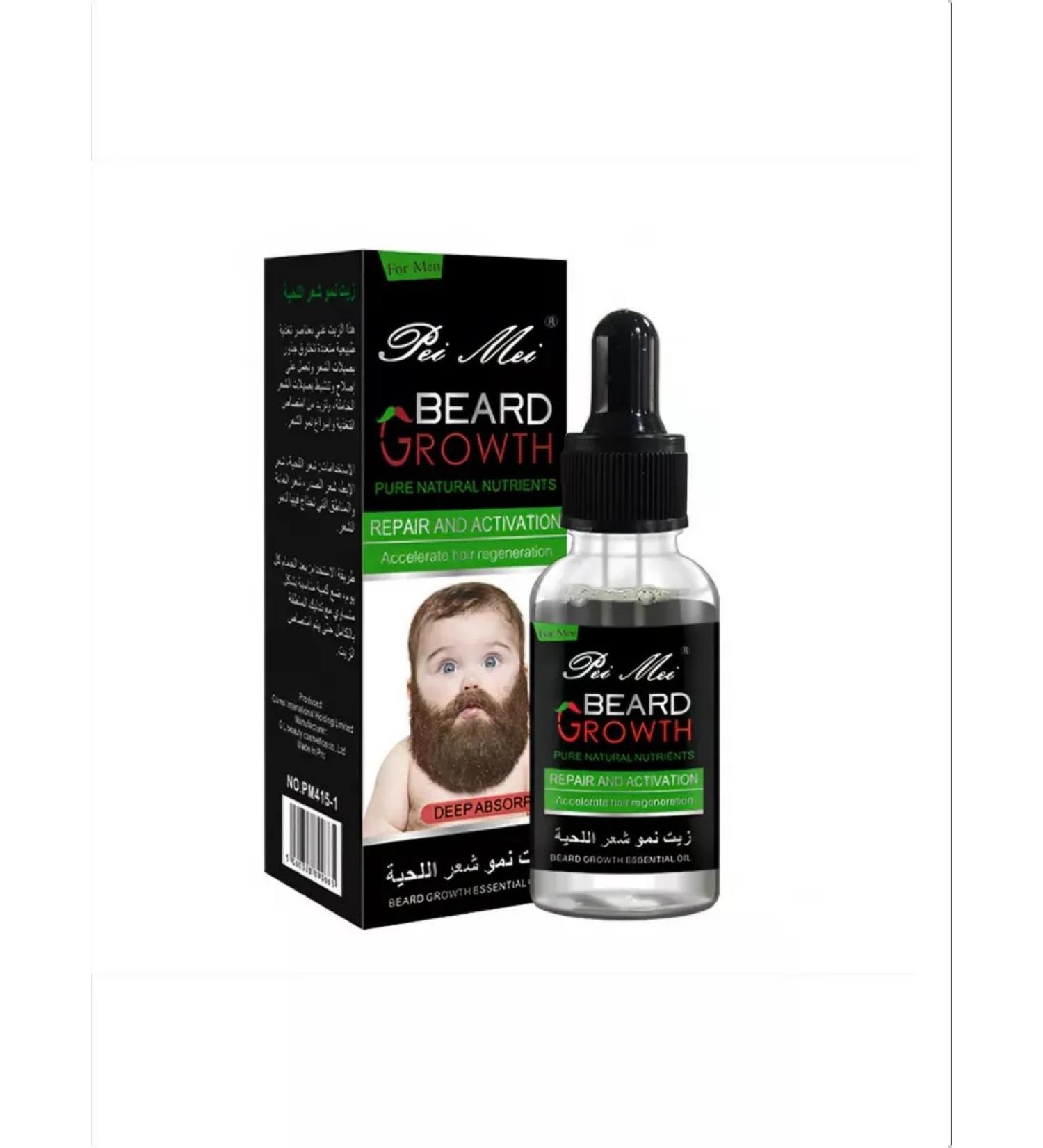 Beard Growth Poster and Beard Growth Oil
