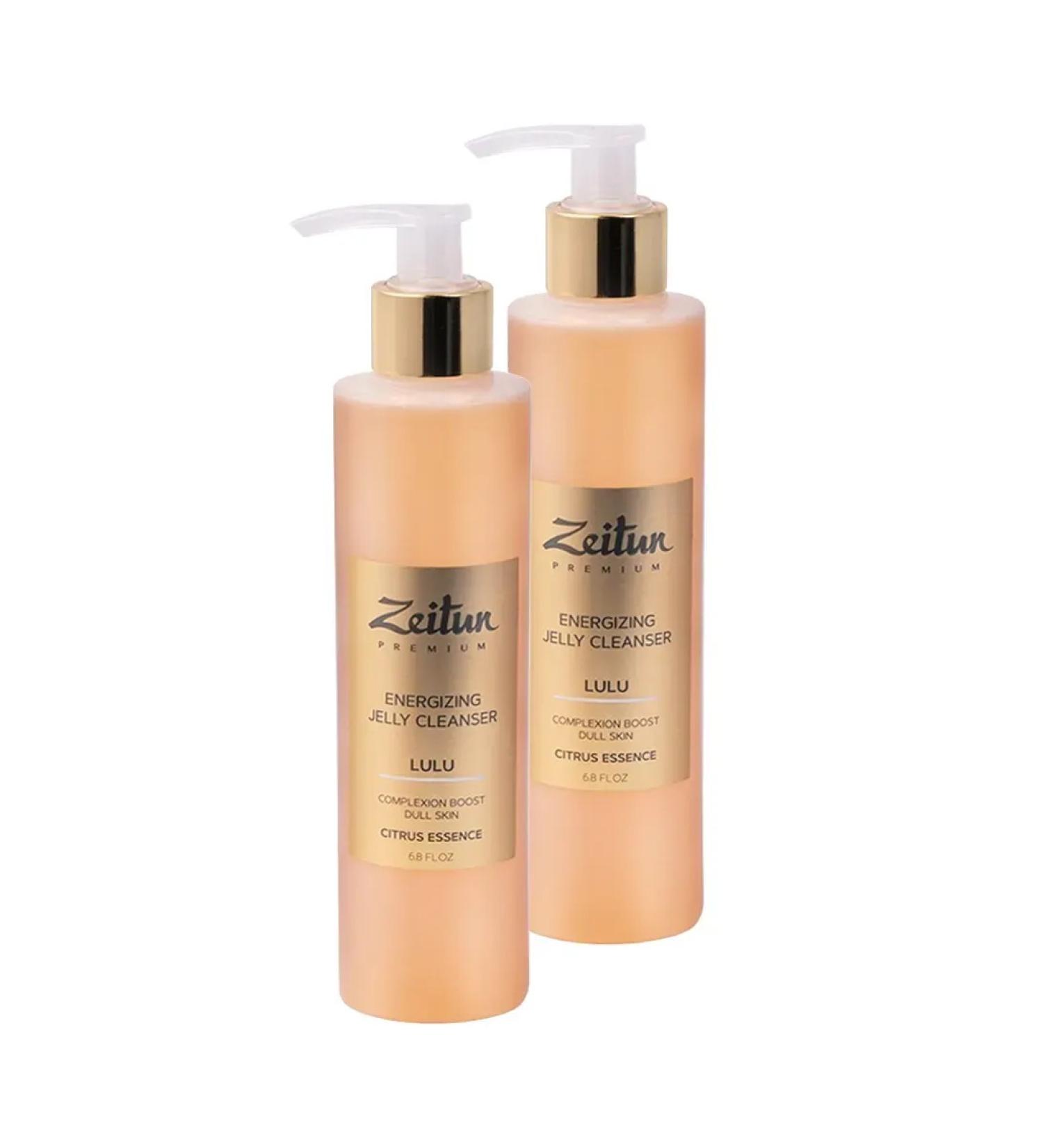 ZEITUN Premium Lulu Energizing Cleansing Gel for Dull Skin with Vitamin C and Mandarin 200ml 2 pcs.