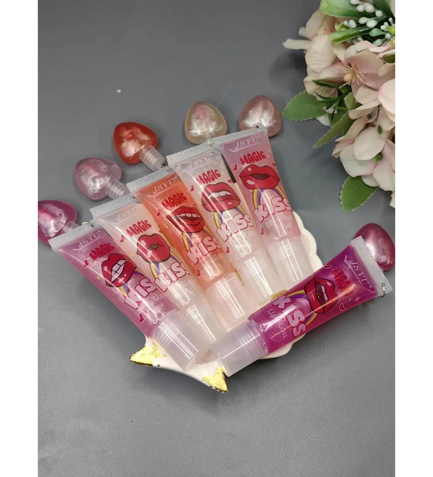 Cosmetics Lip gloss with a bean 6 pcs - Buy Online on GoSupps.com
