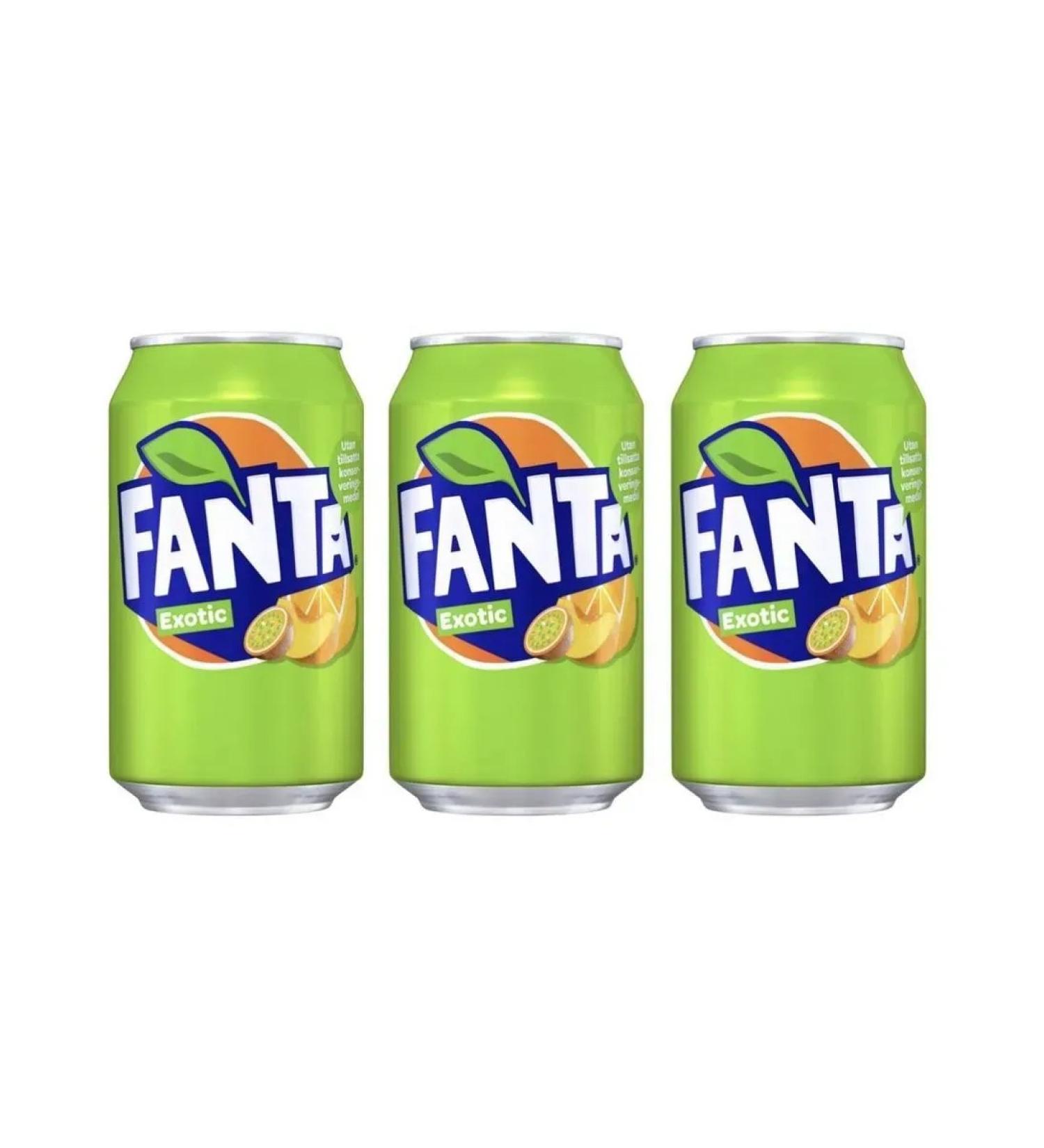 Fanta Drink gas exotic 3 pc x 330 ml - Buy Online on GoSupps.com