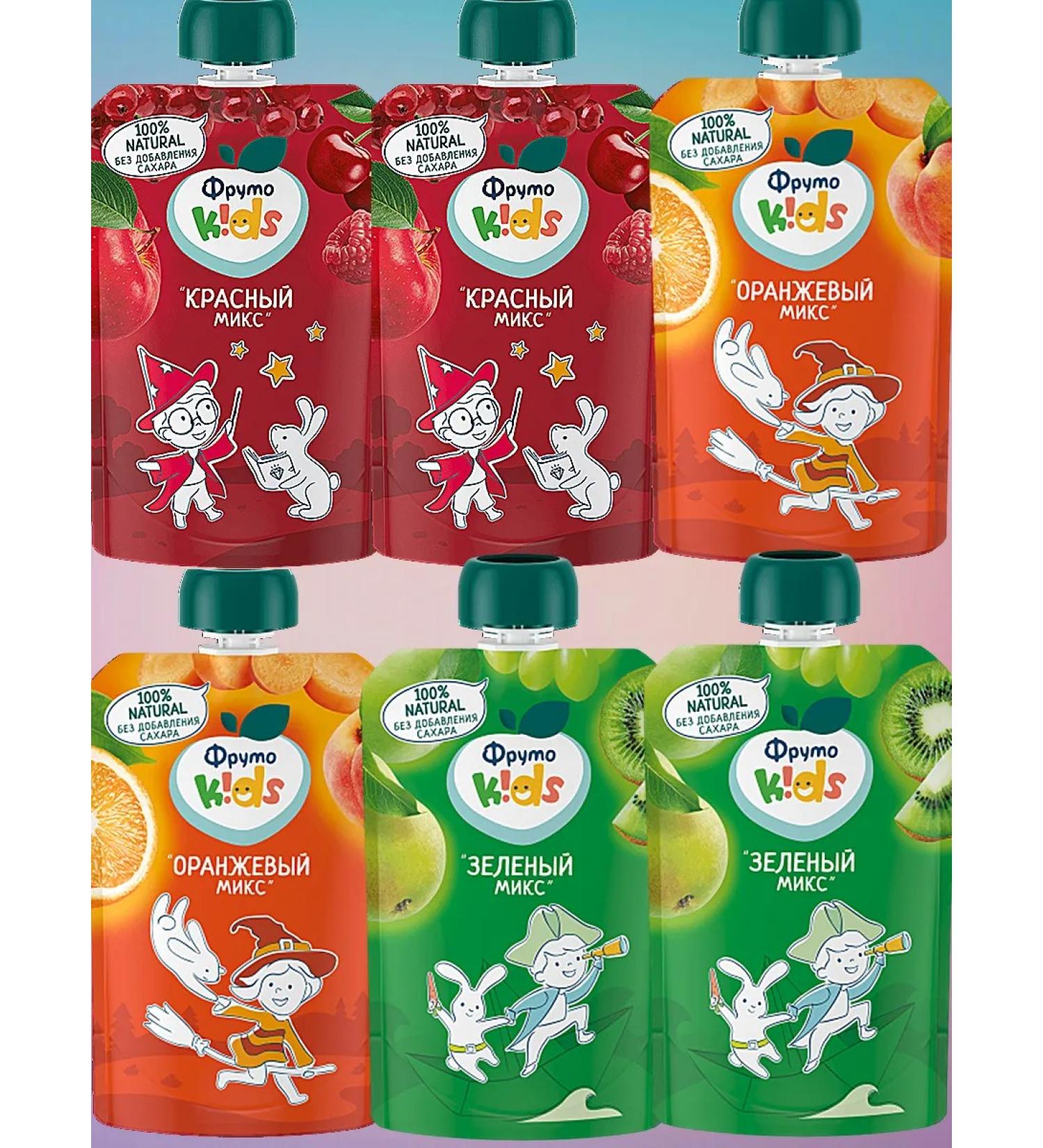 Frutonyanya Puree fruit Frutokids mix x 6 - Buy Online on GoSupps.com