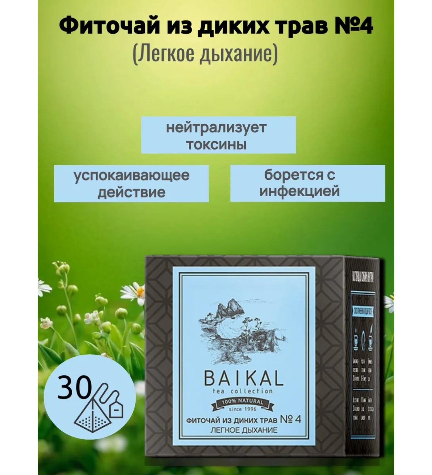 Health of Siberia Fitocha from wild herbs No. 4 (light breathing) - Buy Online on GoSupps.com