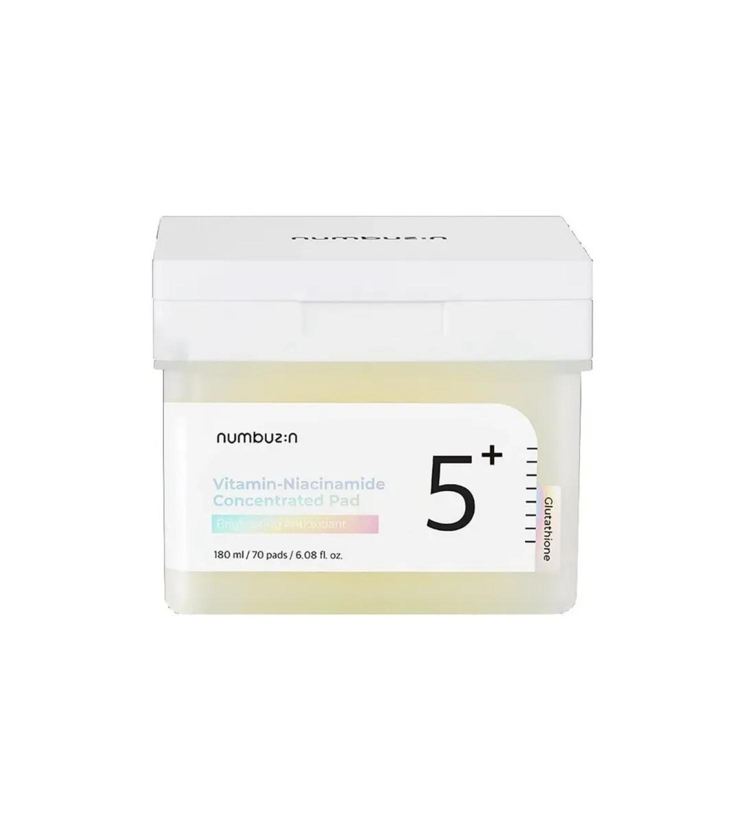Numbuzin Toner Peda No.5 Vitamin Niacinamide Concentrated Pad 70 pcs - Buy Online on GoSupps.com