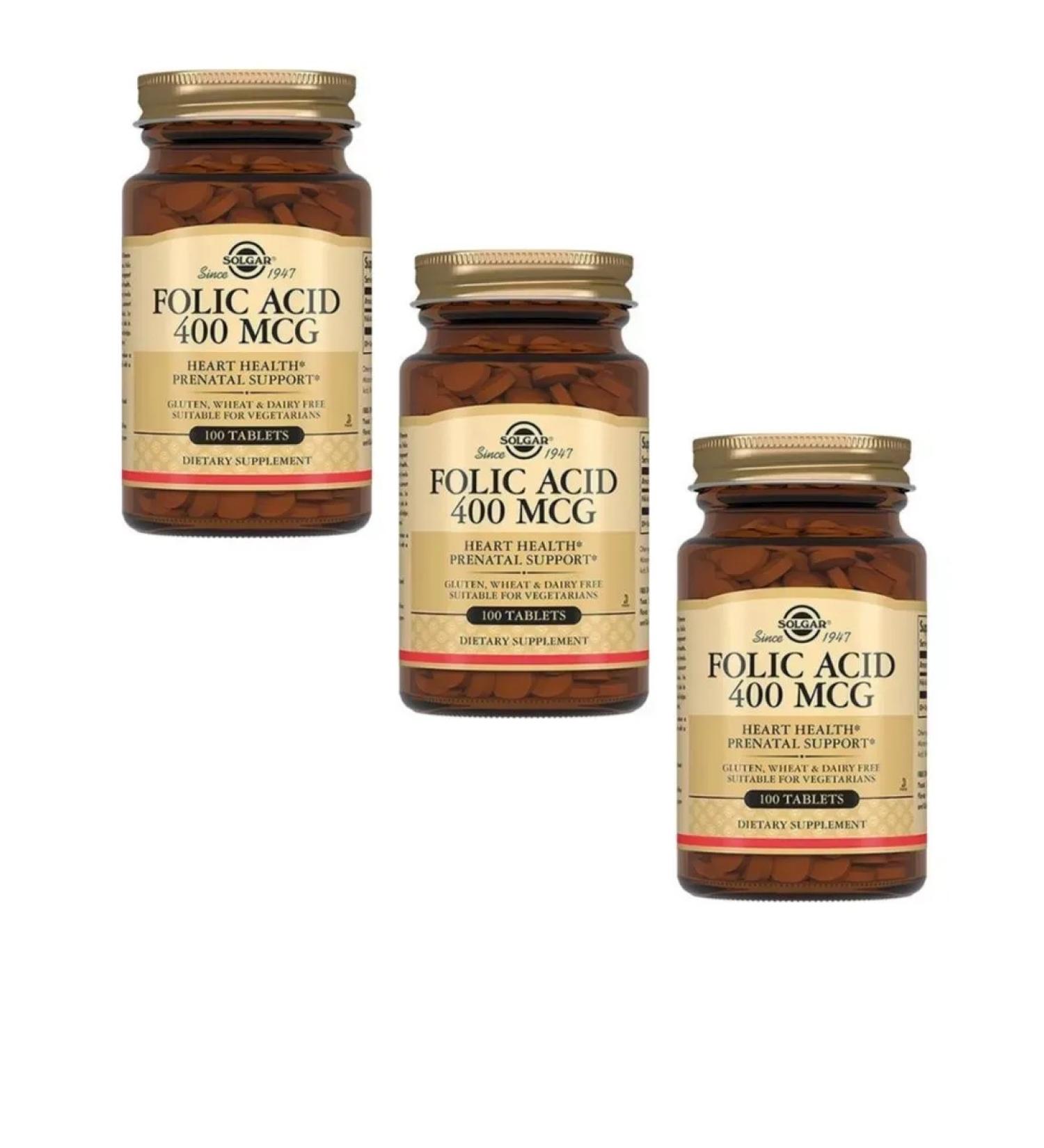 Solgar Inc Folic acid 100 tablets 3 - Buy Online on GoSupps.com