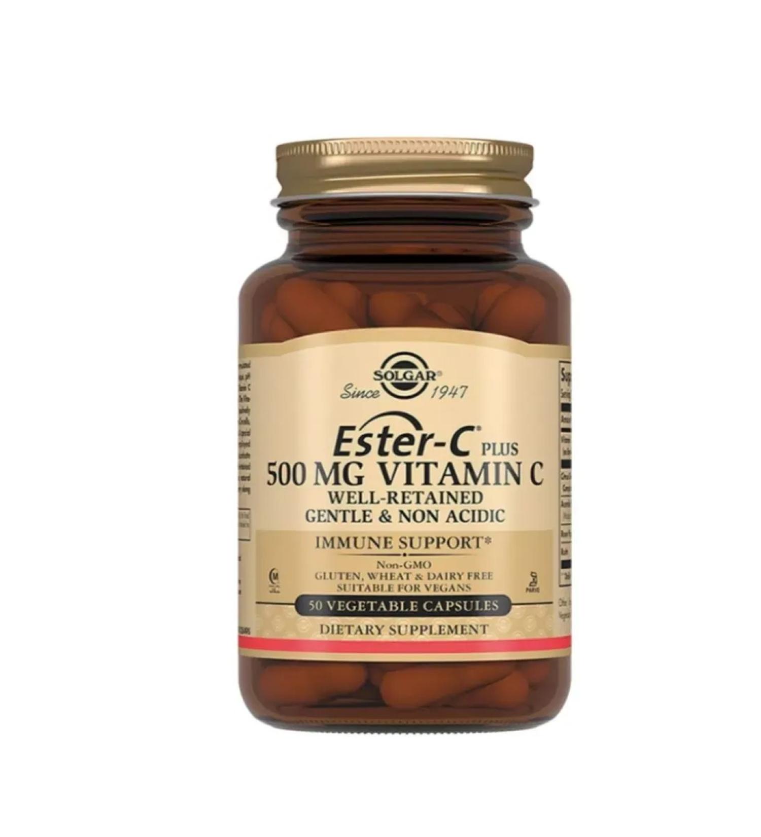 Solgar Inc Esther-S Plus vitamin C 500 mg 50 capsules