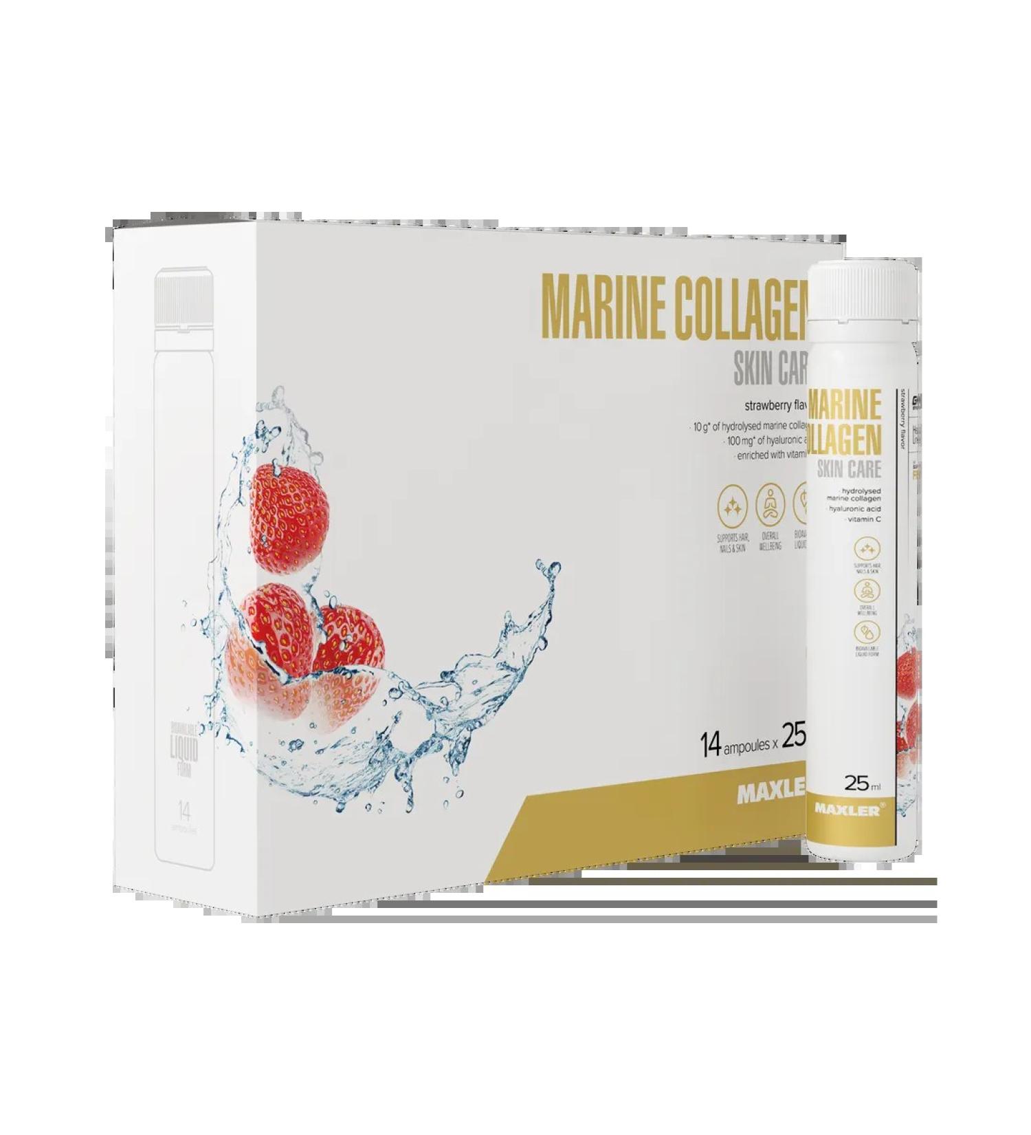 maxler Marine Collagen 14x25ml Strawberry Marine Collagen