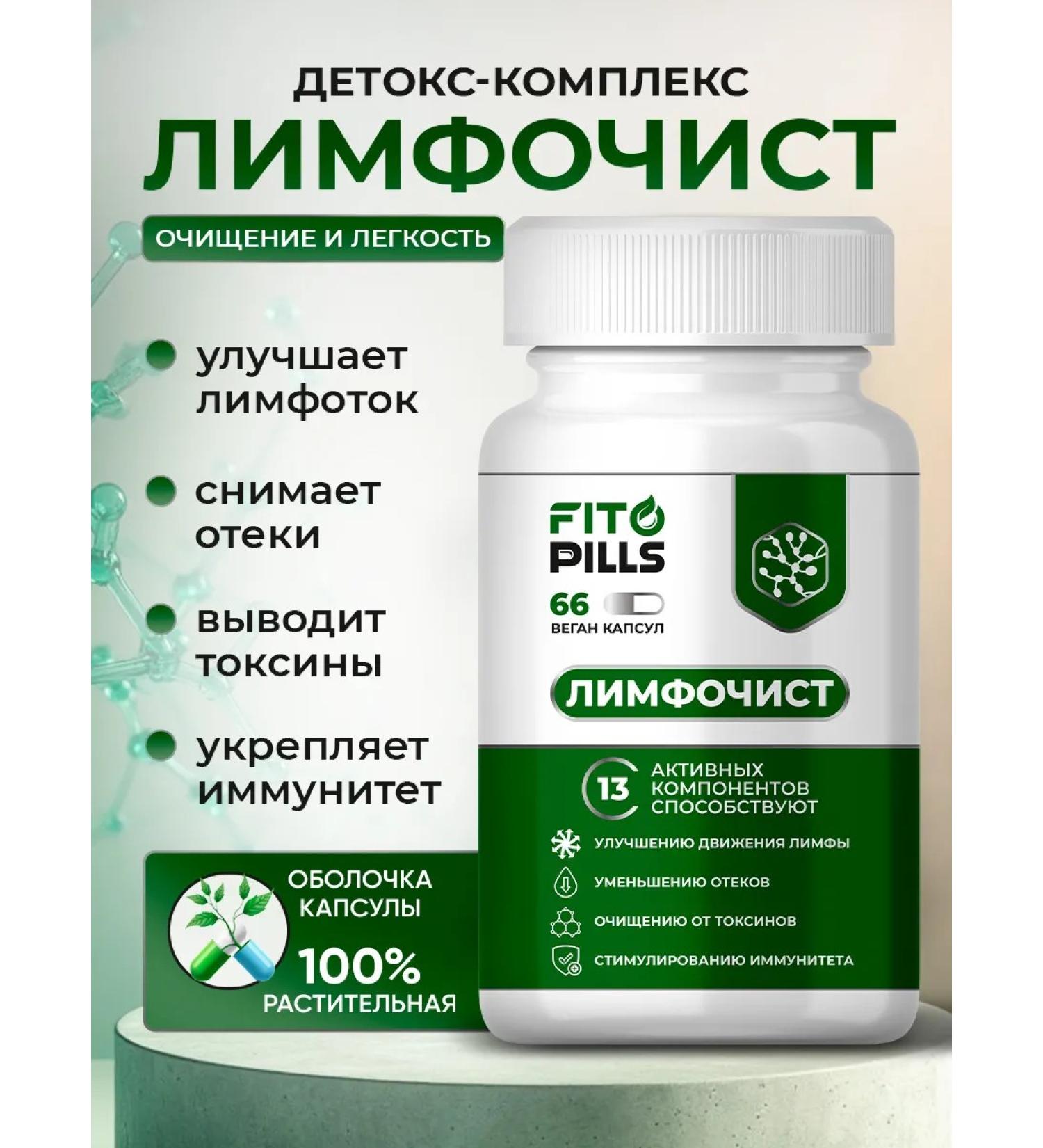 PHITOPILLS Lymphocystem drainage from edema to cleanse the body - Buy Online on GoSupps.com